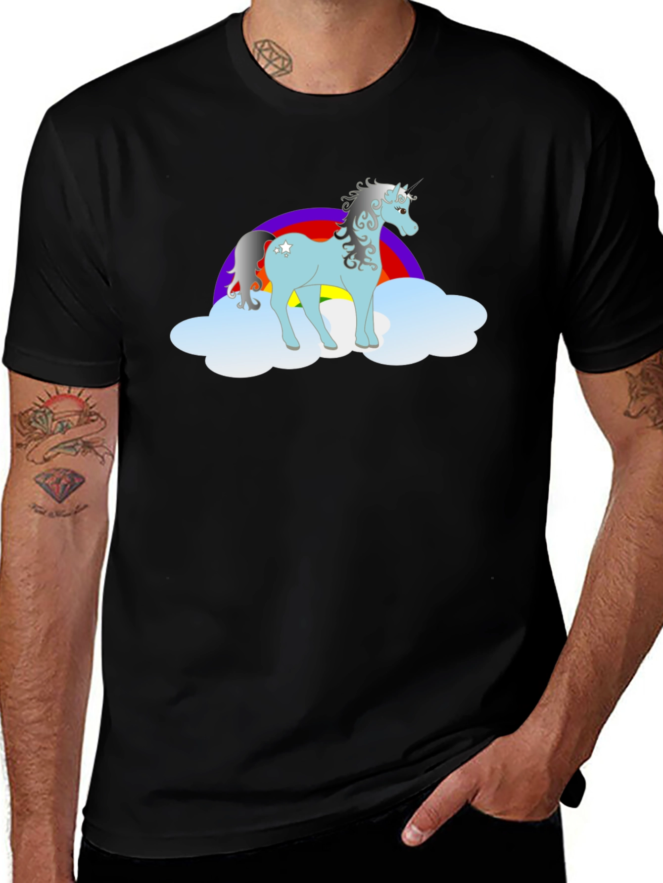Variant 7 of Unicorn Rainbow Graphic T-Shirt