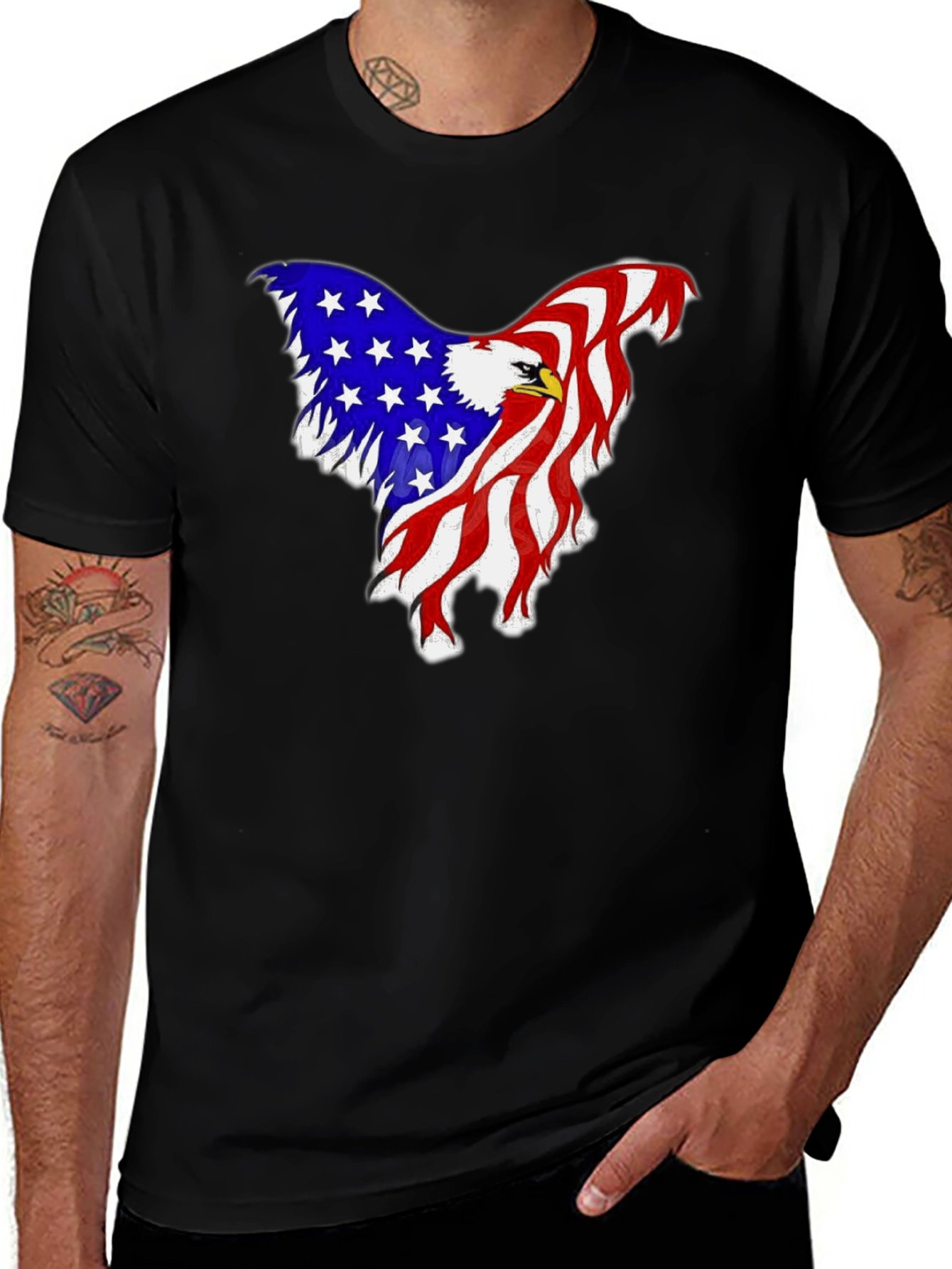 Variant 7 of American Flag Eagle Graphic Tee - Patriotic Style