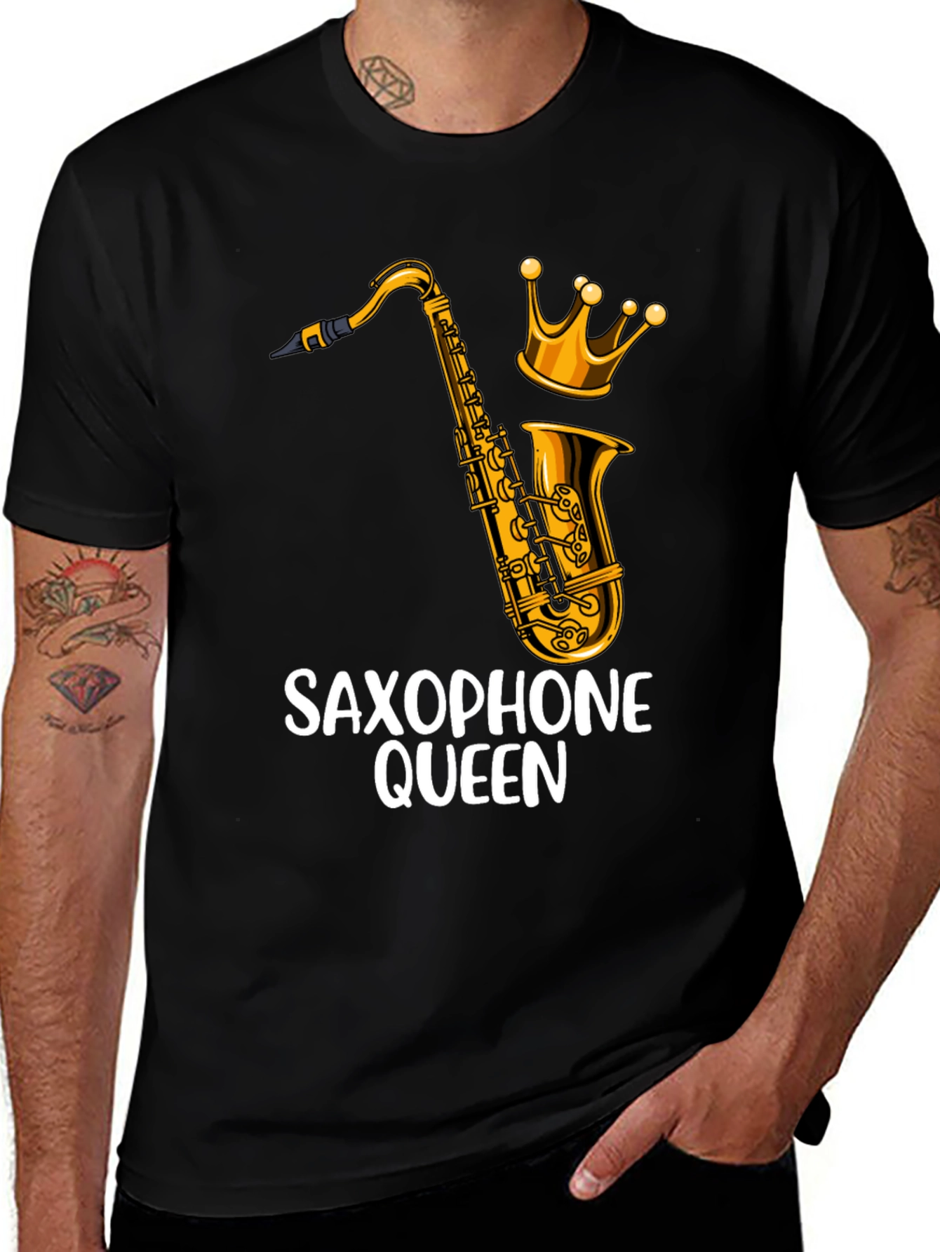 Variant 23 of Saxophone Queen Graphic Tee - Music Lover Shirt