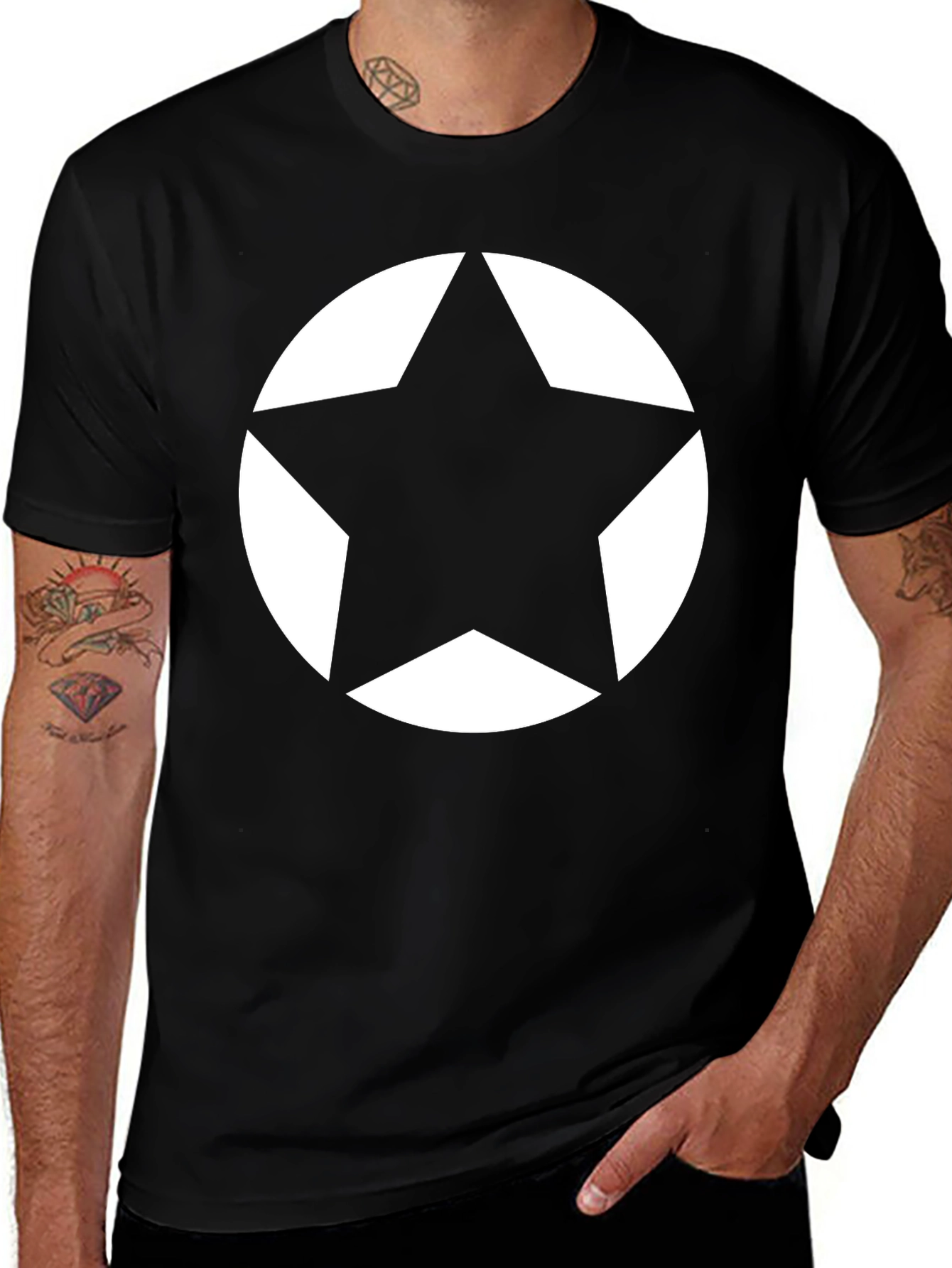 Variant 21 of Bold Star Graphic Tee - Black