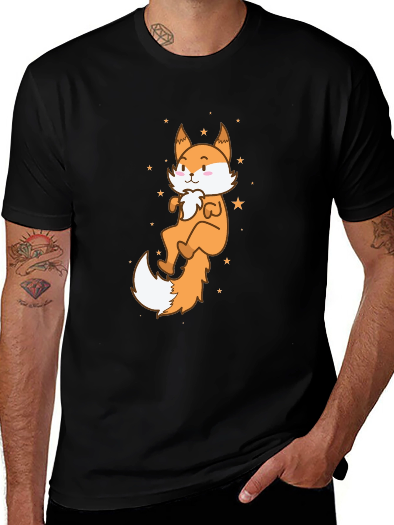 Variant 25 of Cute Cartoon Fox Graphic Tee