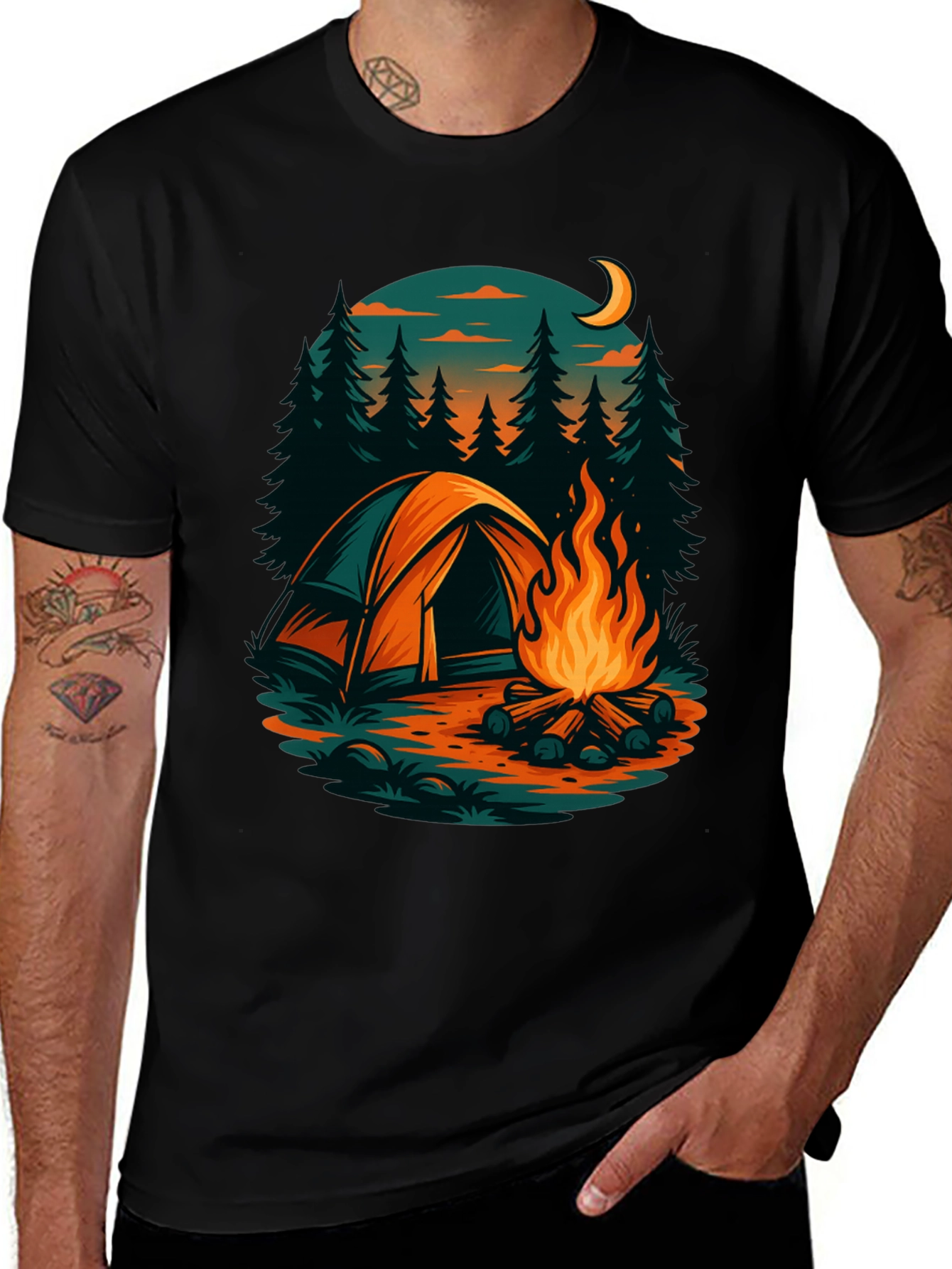 Variant 24 of Camping Scene Graphic Tee