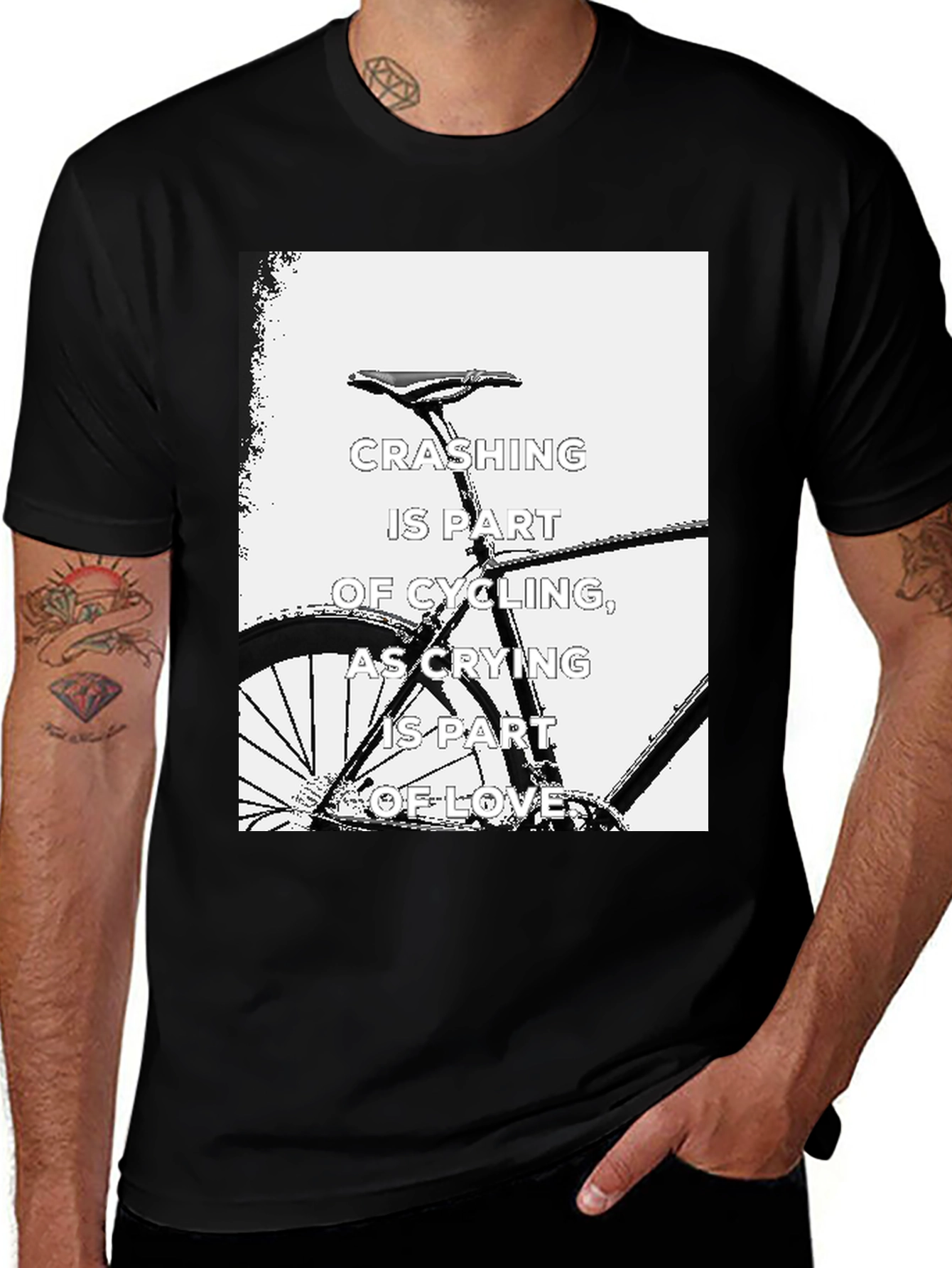 Variant 4 of Cycling & Love Graphic Tee