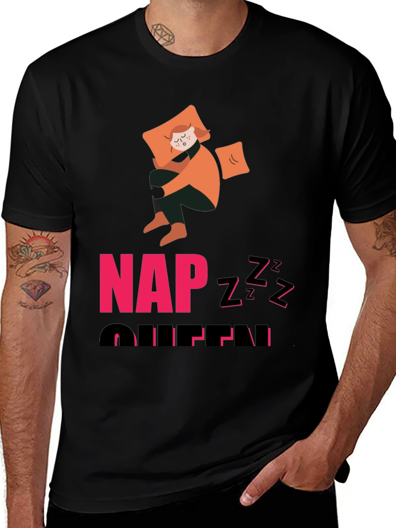 Variant 18 of Nap Queen Black T-Shirt