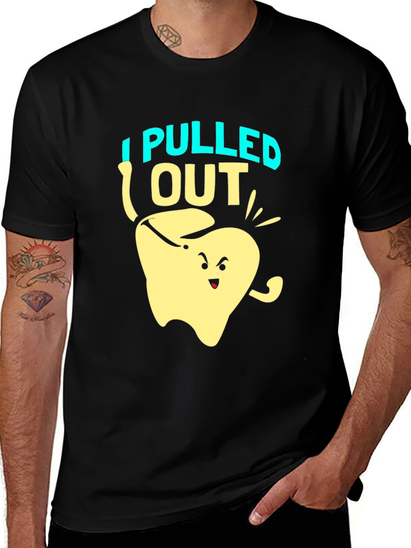 Variant 22 of I Pulled Out Tooth Graphic Tee - Funny Dentist Shirt