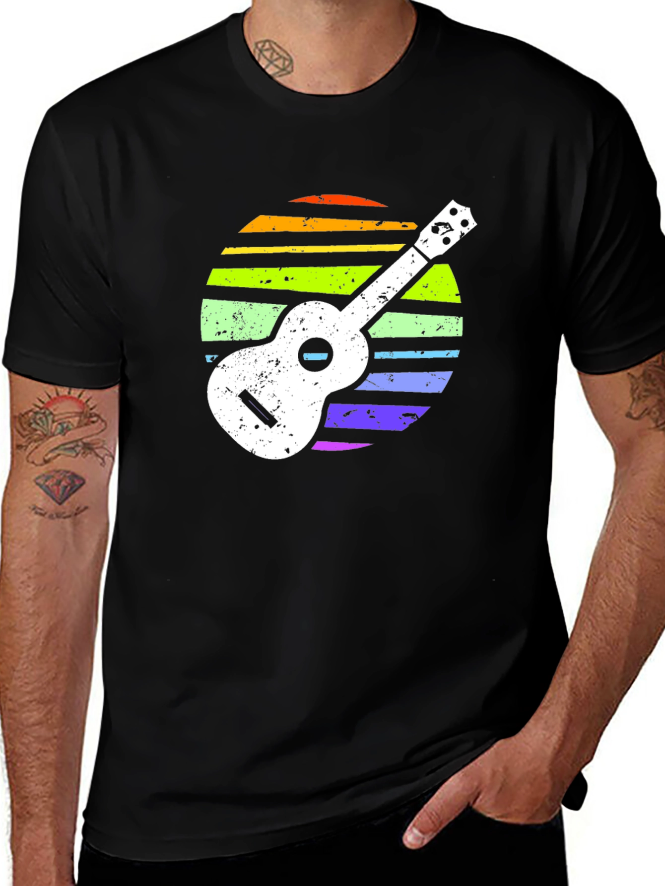 Variant 13 of Rainbow Ukulele Graphic Tee