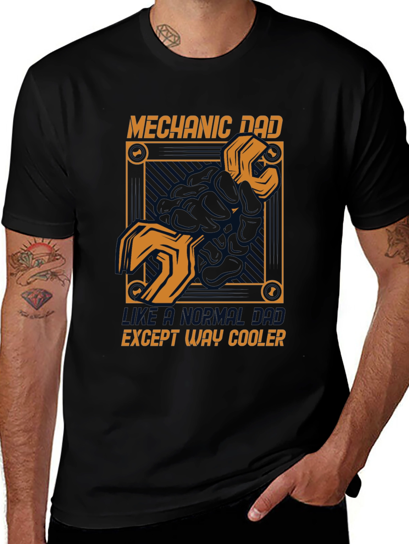 Variant 29 of Mechanic Dad T-Shirt - Except Way Cooler