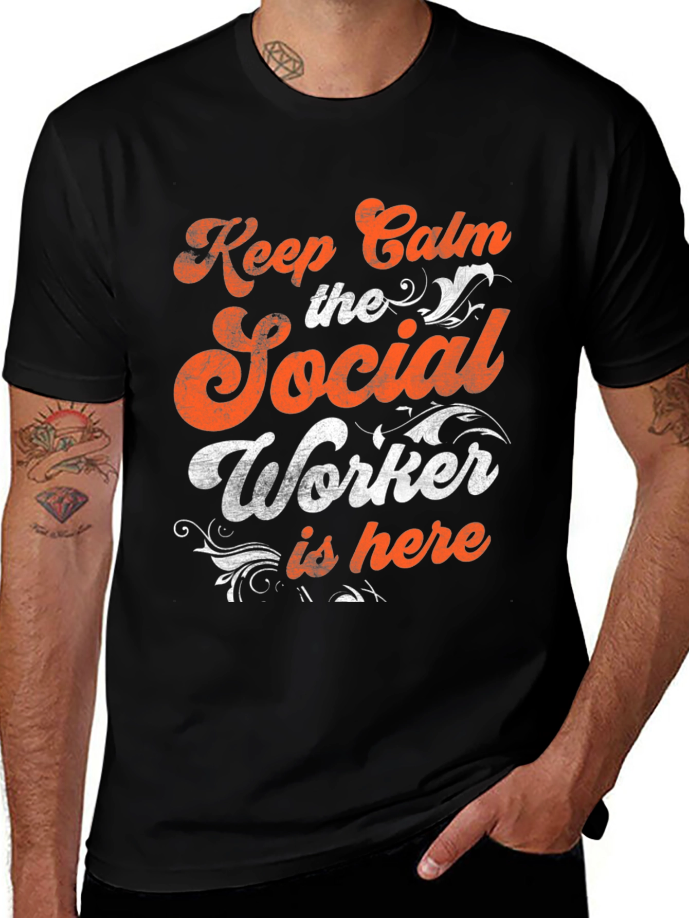 Variant 2 of Social Worker T-Shirt - Keep Calm Funny Tee