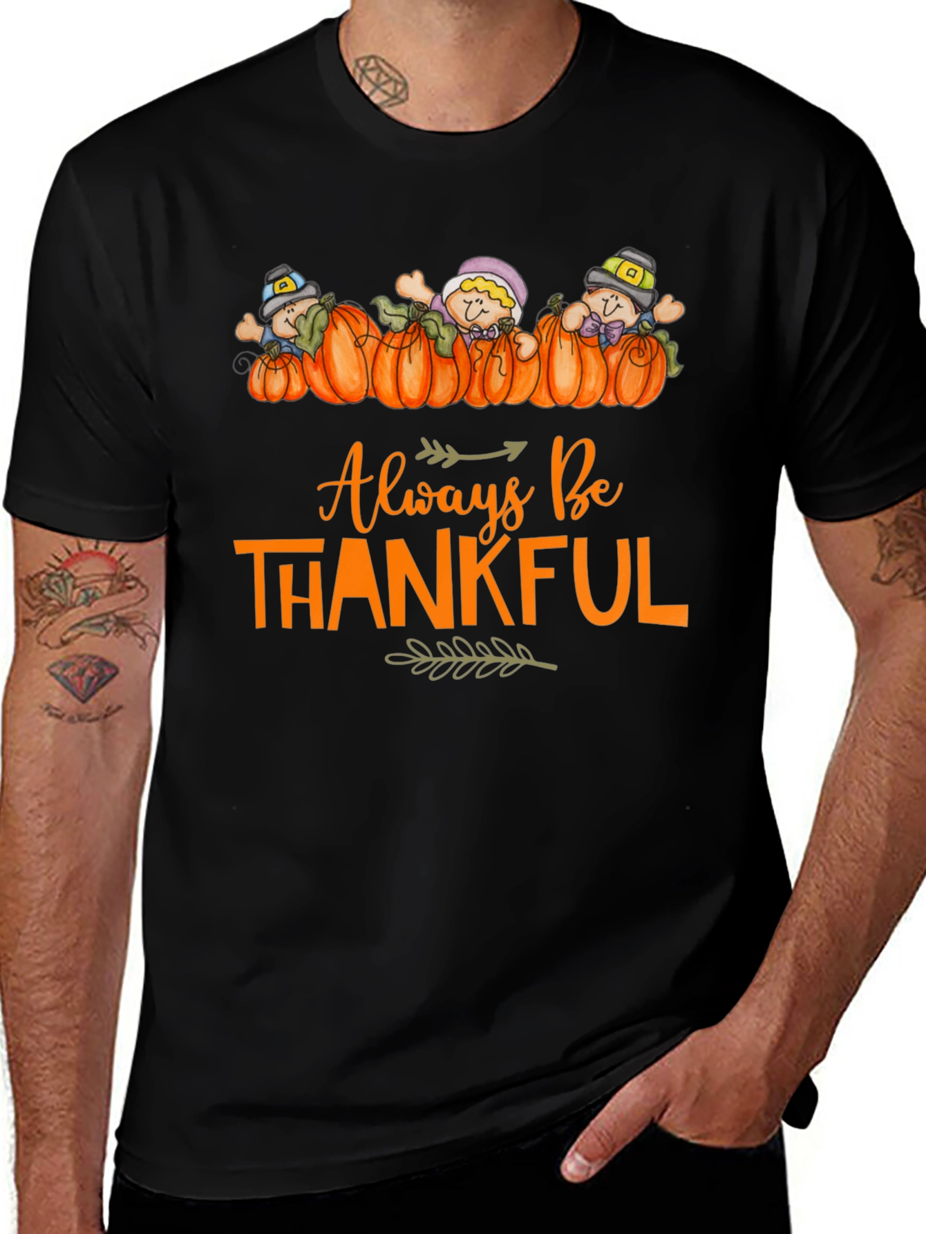 Always Be Thankful Thanksgiving Graphic Tee
