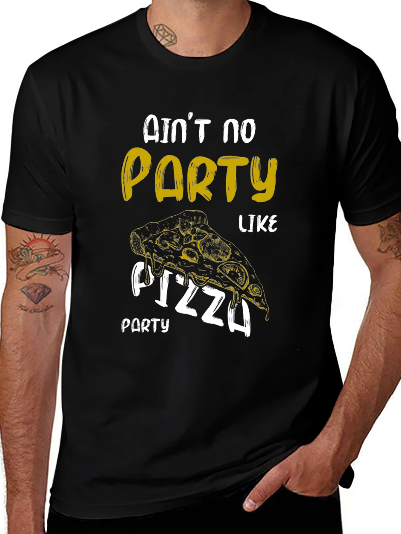 Variant 30 of Ain't No Party Like Pizza Party Graphic Tee