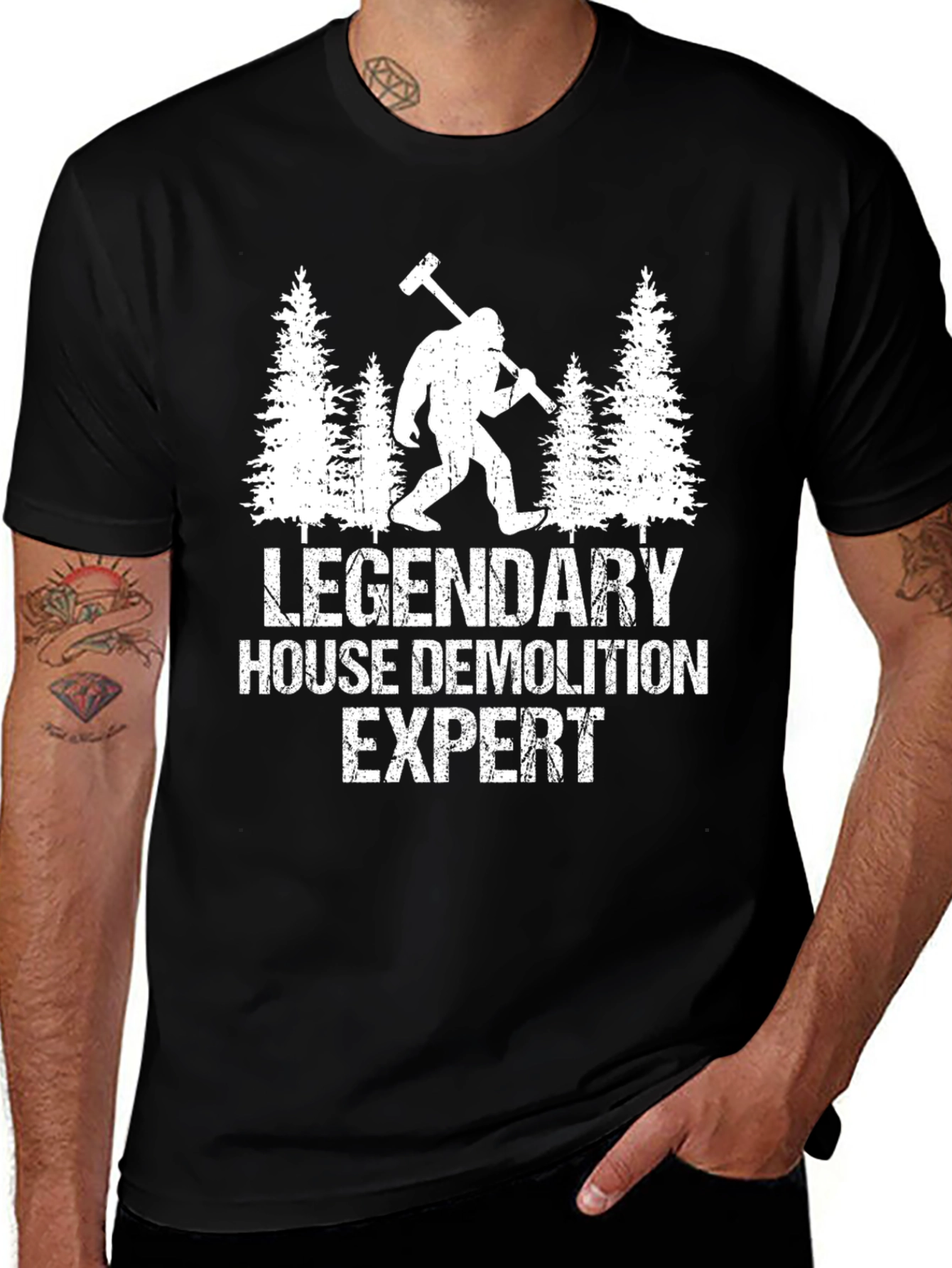 Black Legendary House Demolition Expert T-Shirt main image