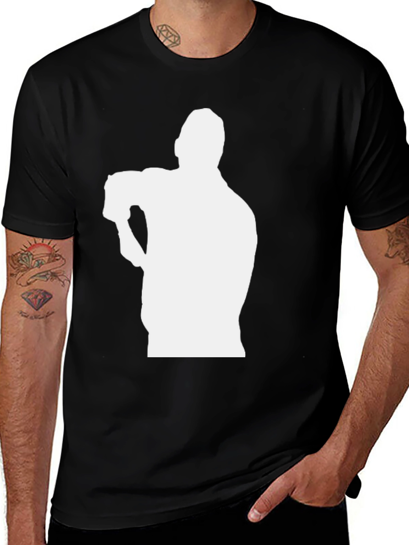 Variant 3 of Silhouette Graphic Black T-Shirt