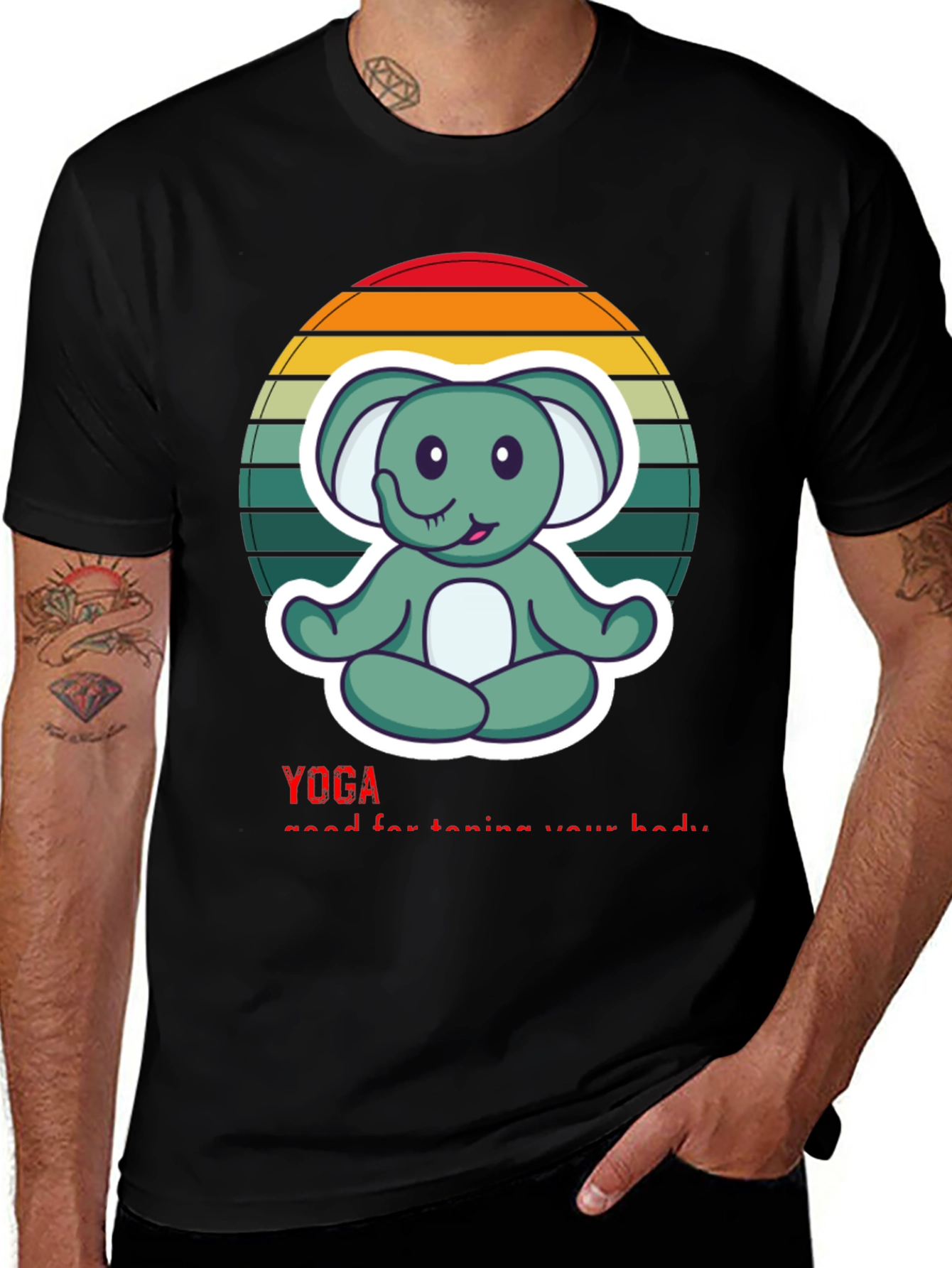Yoga Elephant T-Shirt - Meditating Zen Style
