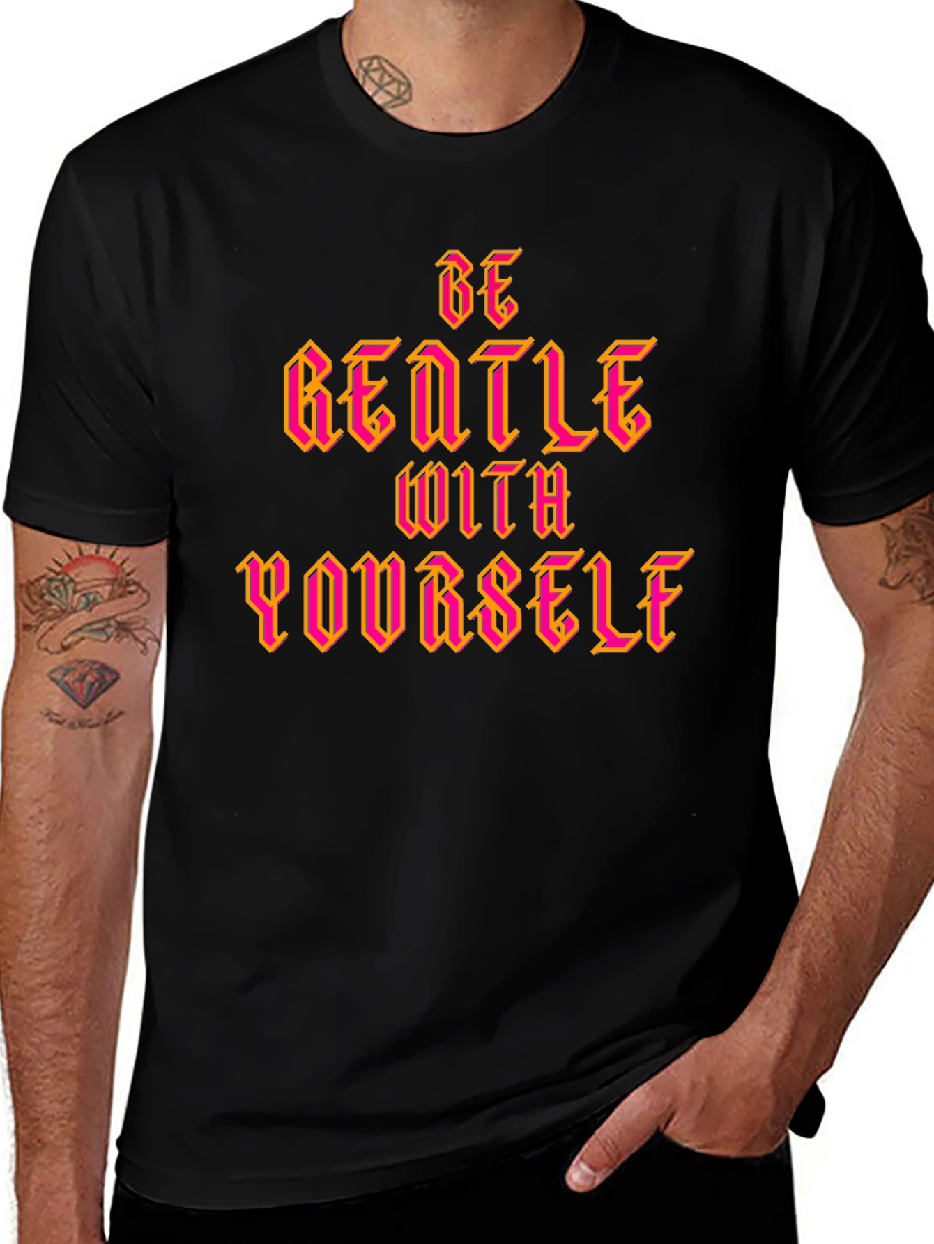 Variant 8 of Be Gentle With Yourself Graphic Tee - Black