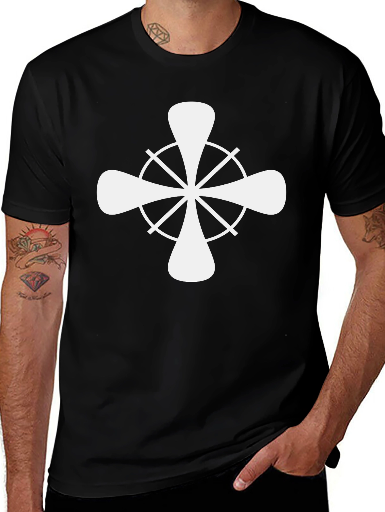 Variant 23 of Cool Graphic Tee - Black Shirt