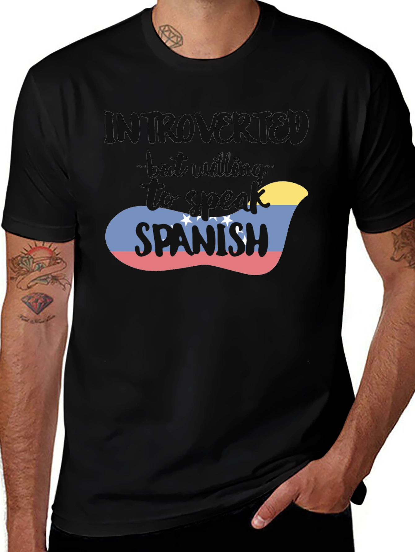 Variant 30 of Introvert But Willing To Speak Spanish T-Shirt