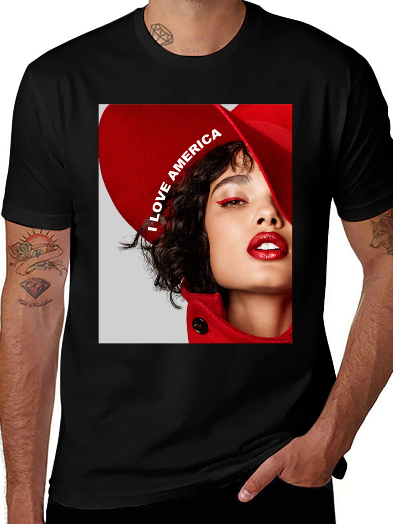 Variant 2 of I Love America Graphic Tee