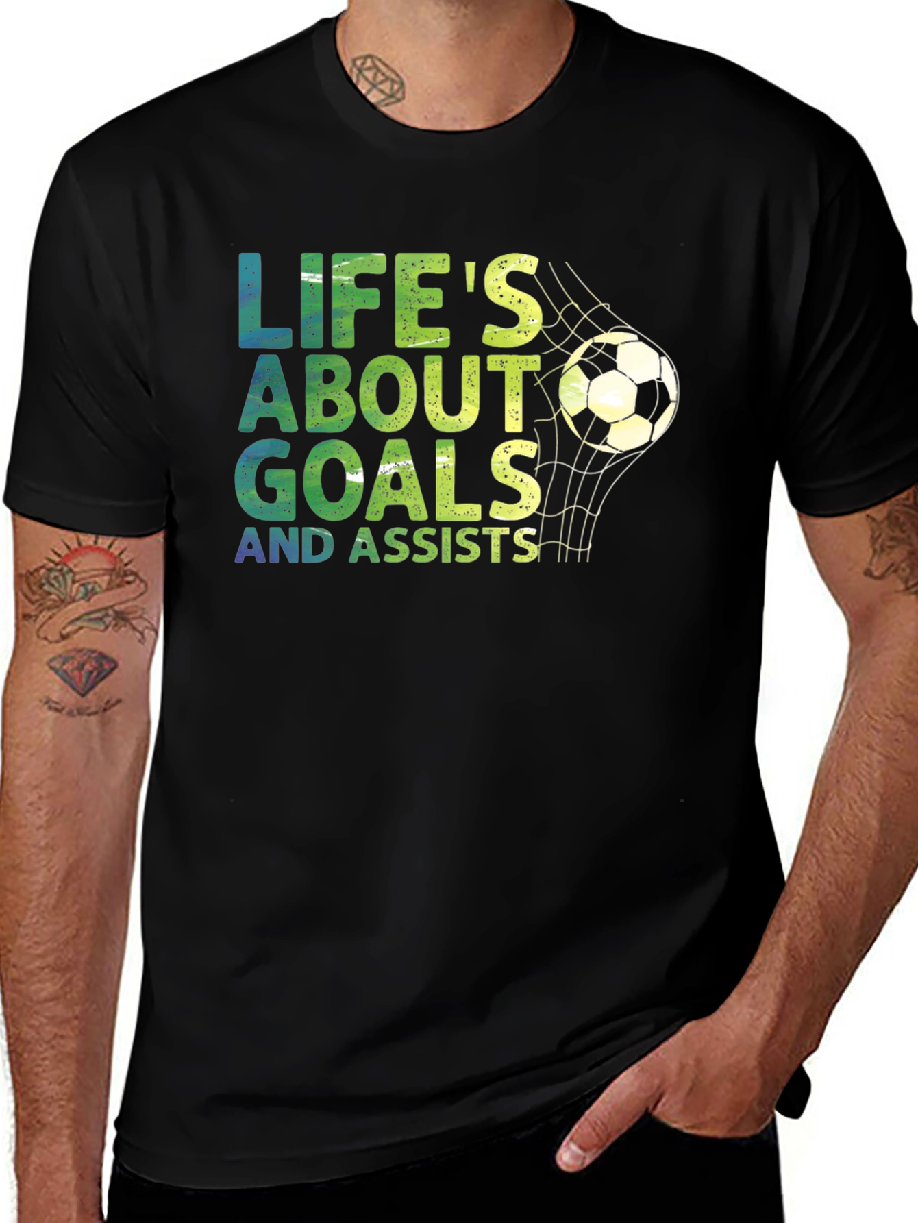 Variant 20 of Life's About Goals Soccer T-Shirt