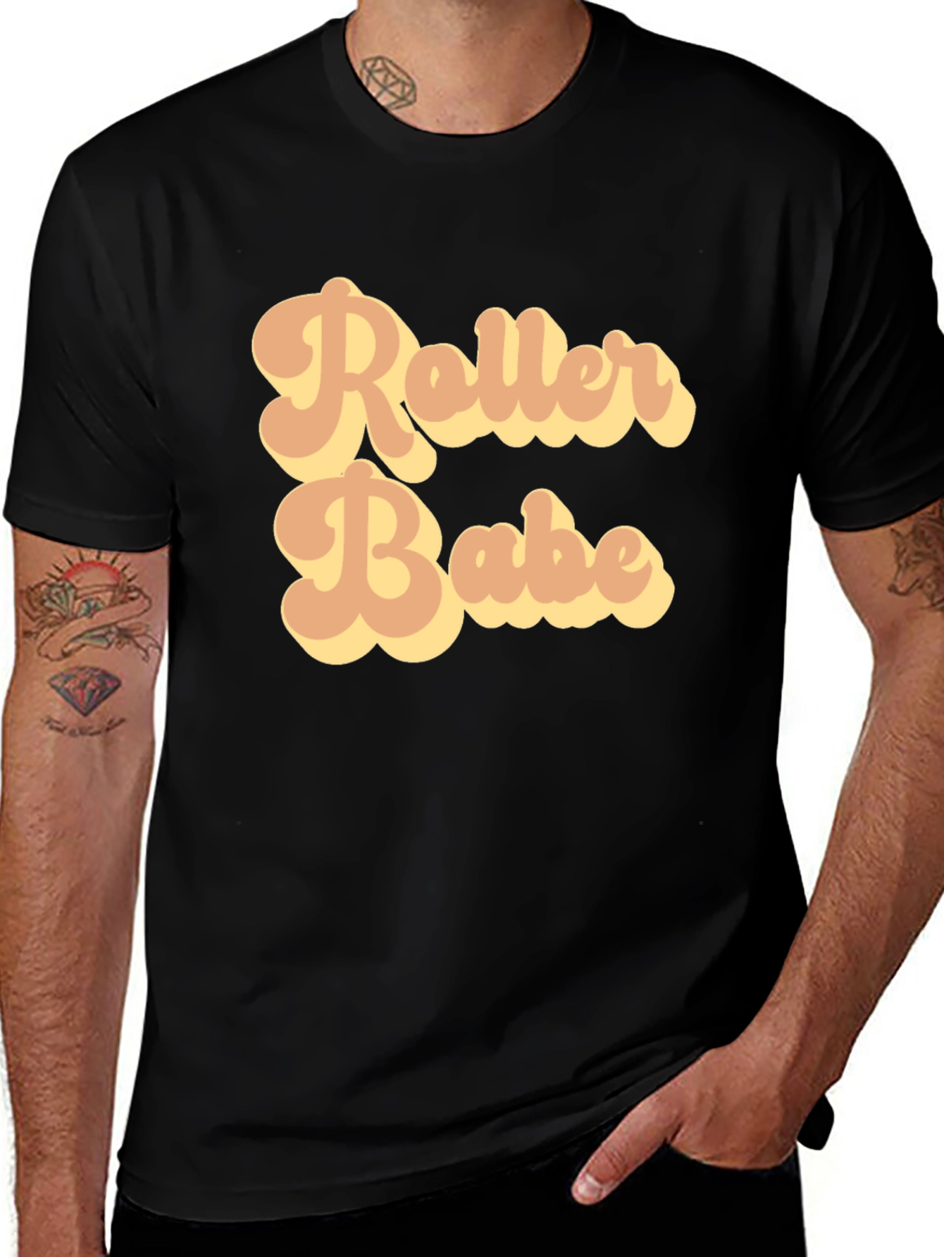 Variant 13 of Retro Roller Babe Graphic T-Shirt - Trendy Style