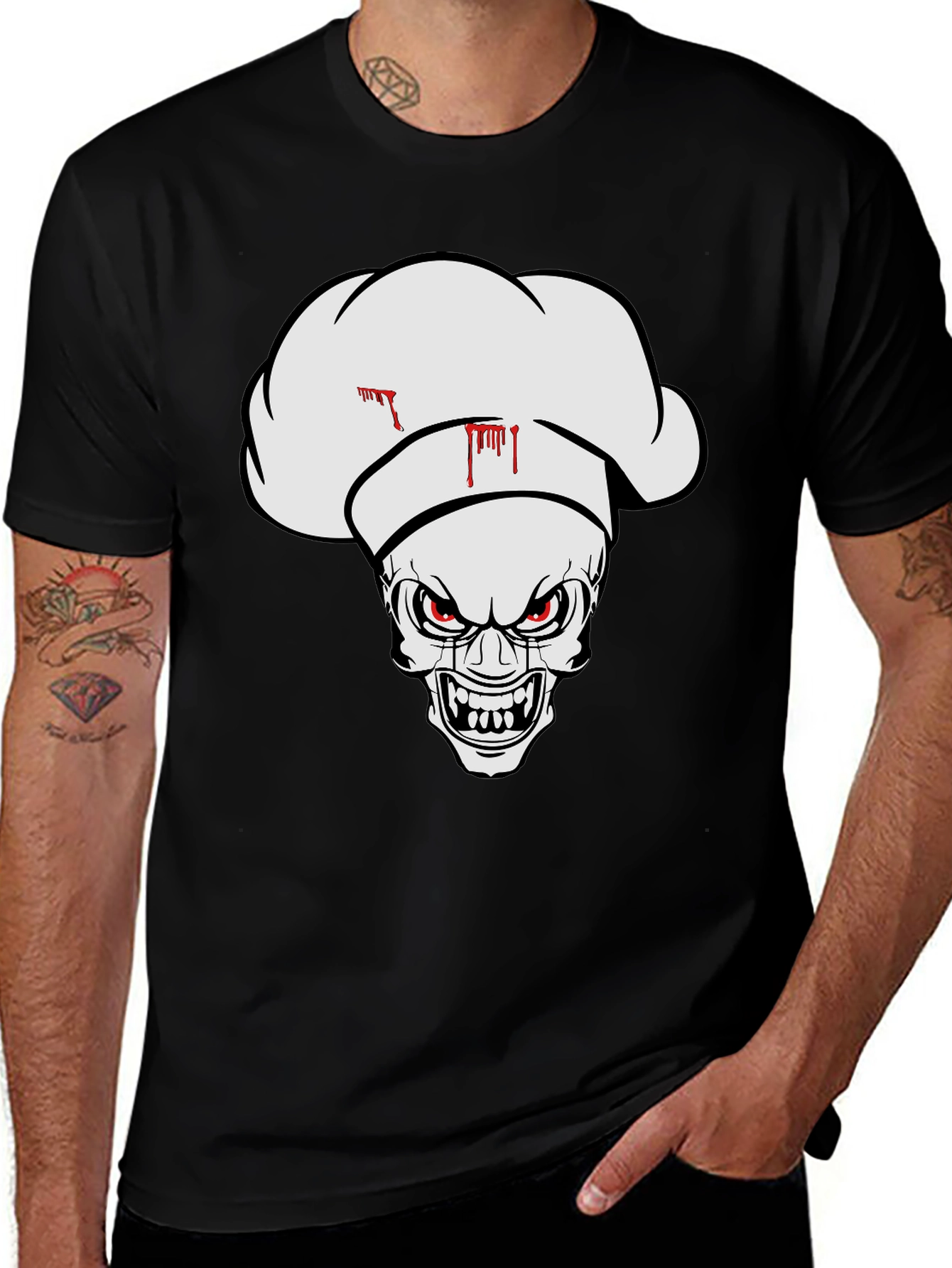 Variant 7 of Chef Skull Graphic T-Shirt
