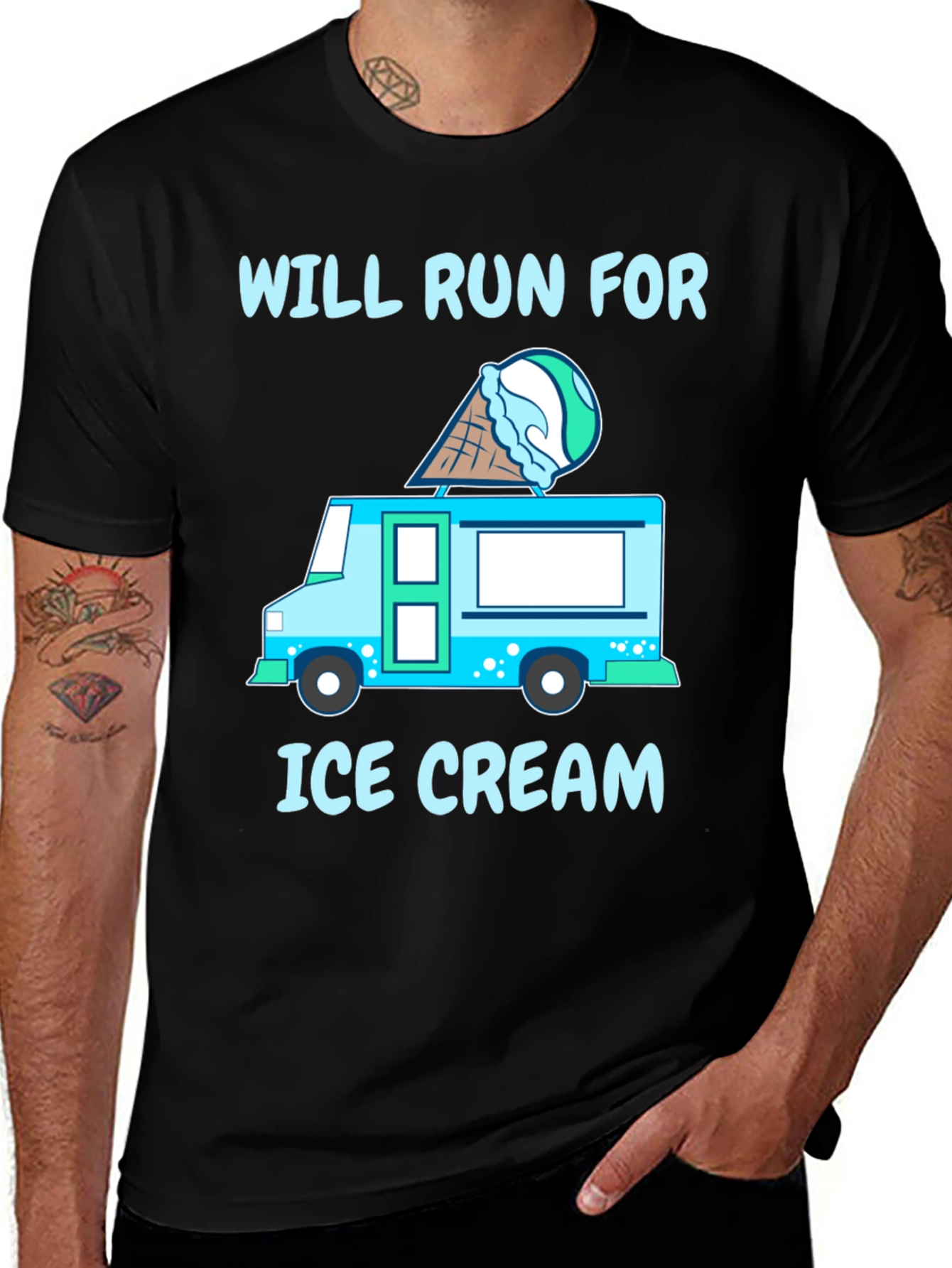 Variant 7 of Will Run For Ice Cream T-Shirt