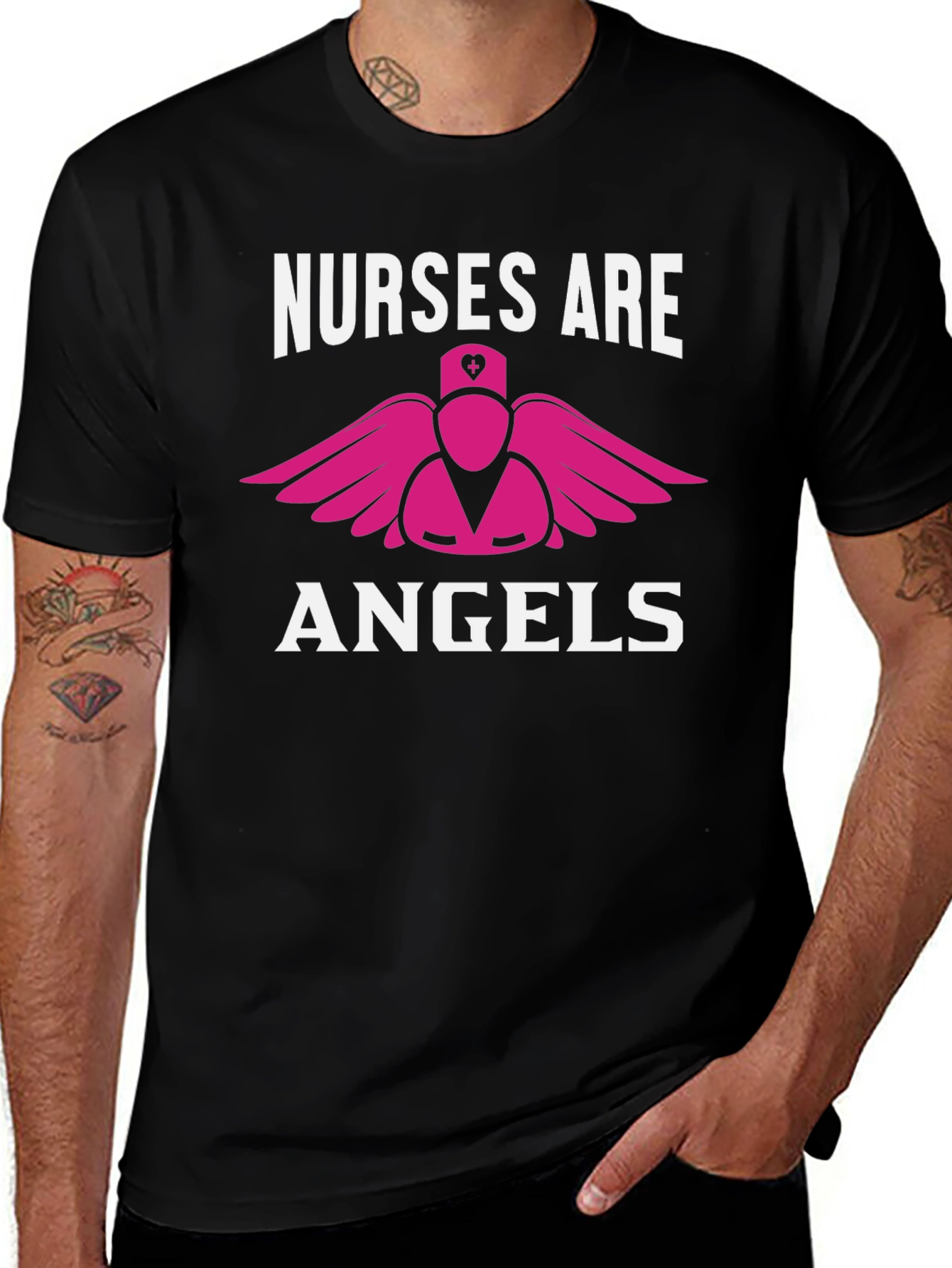 Variant 11 of Nurses Are Angels Graphic Tee
