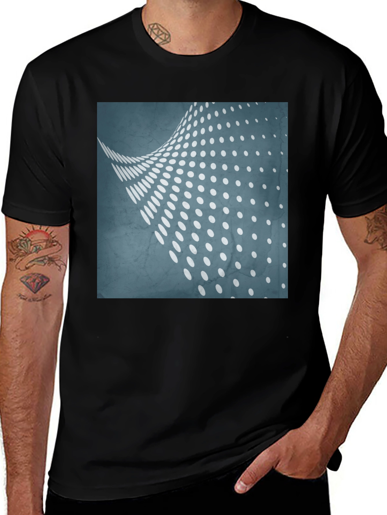 Variant 26 of Abstract Dot Pattern Graphic T-Shirt
