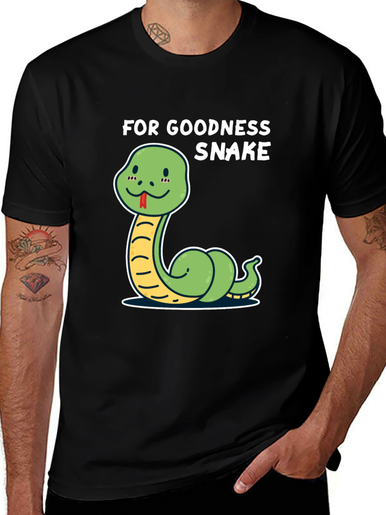 Variant 26 of Funny 'For Goodness Snake' Graphic Tee