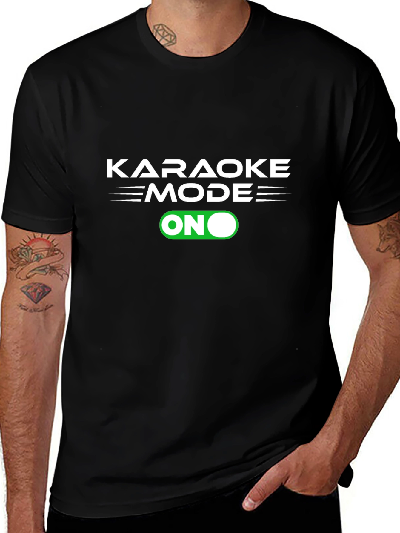 Variant 21 of Karaoke Mode On Black T-Shirt