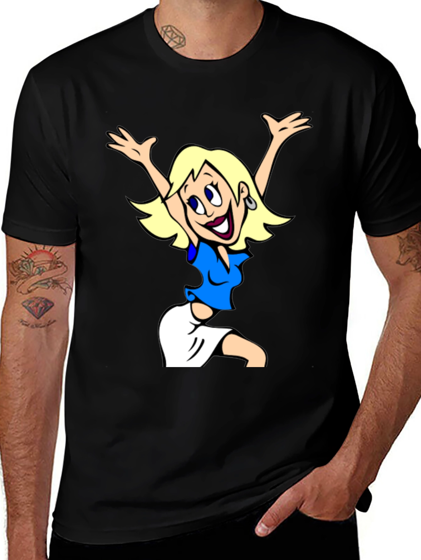 Variant 8 of Cartoon Girl Graphic Tee - Fun & Stylish