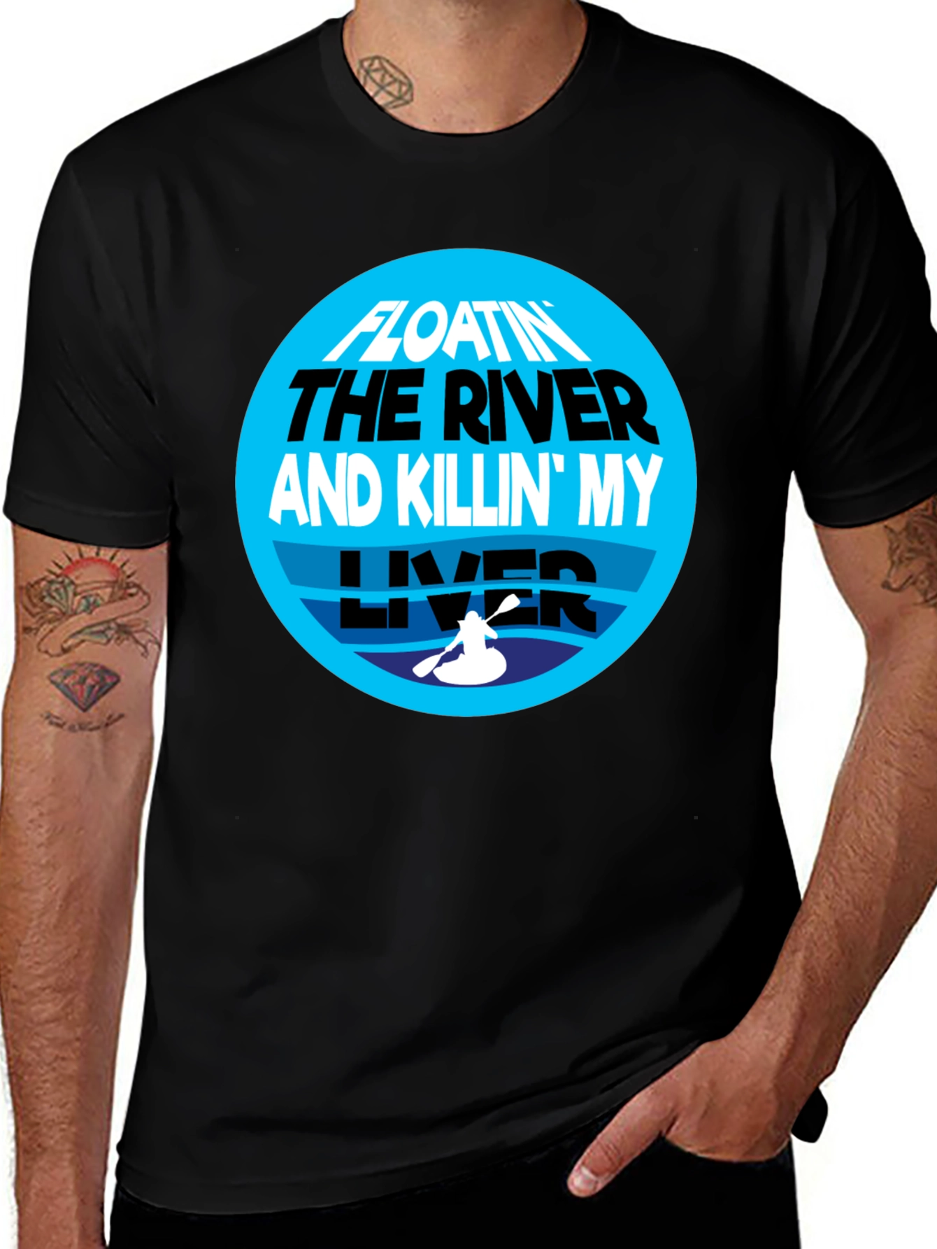 Variant 16 of Floating the River & Killin' My Liver Graphic Tee