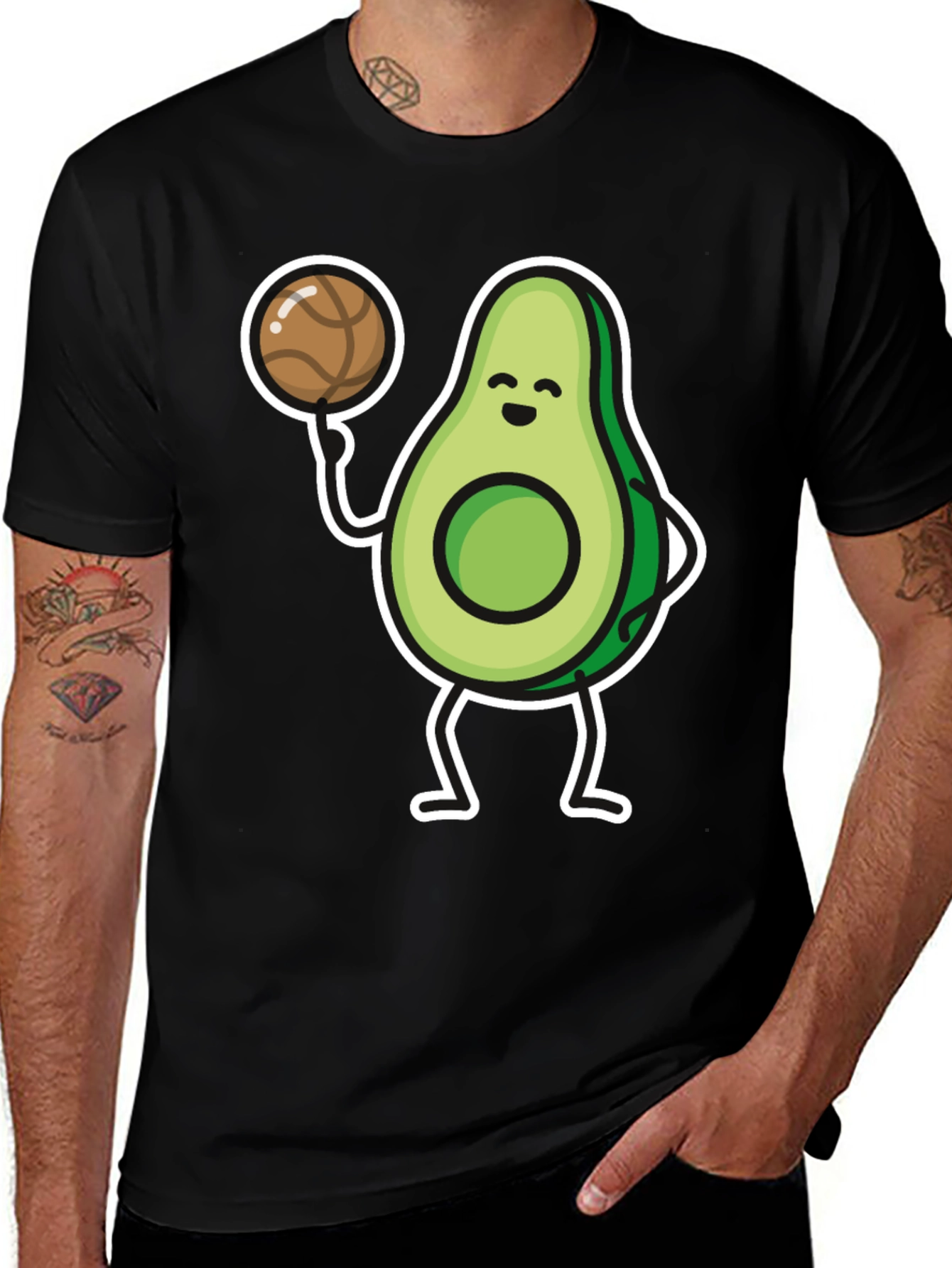 Variant 17 of Avocado Basketball Player Graphic T-Shirt