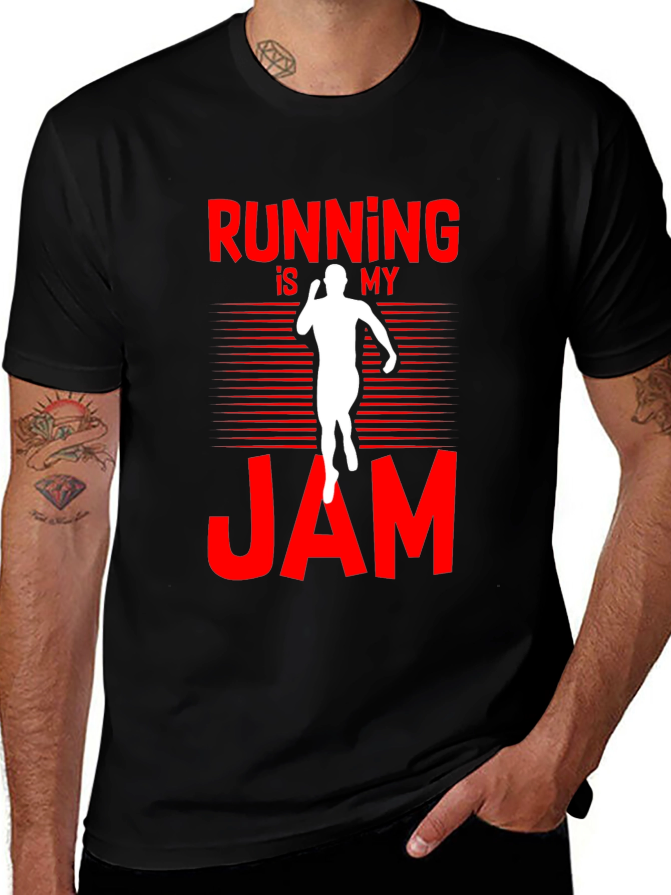 Variant 30 of Running is My Jam Black T-Shirt