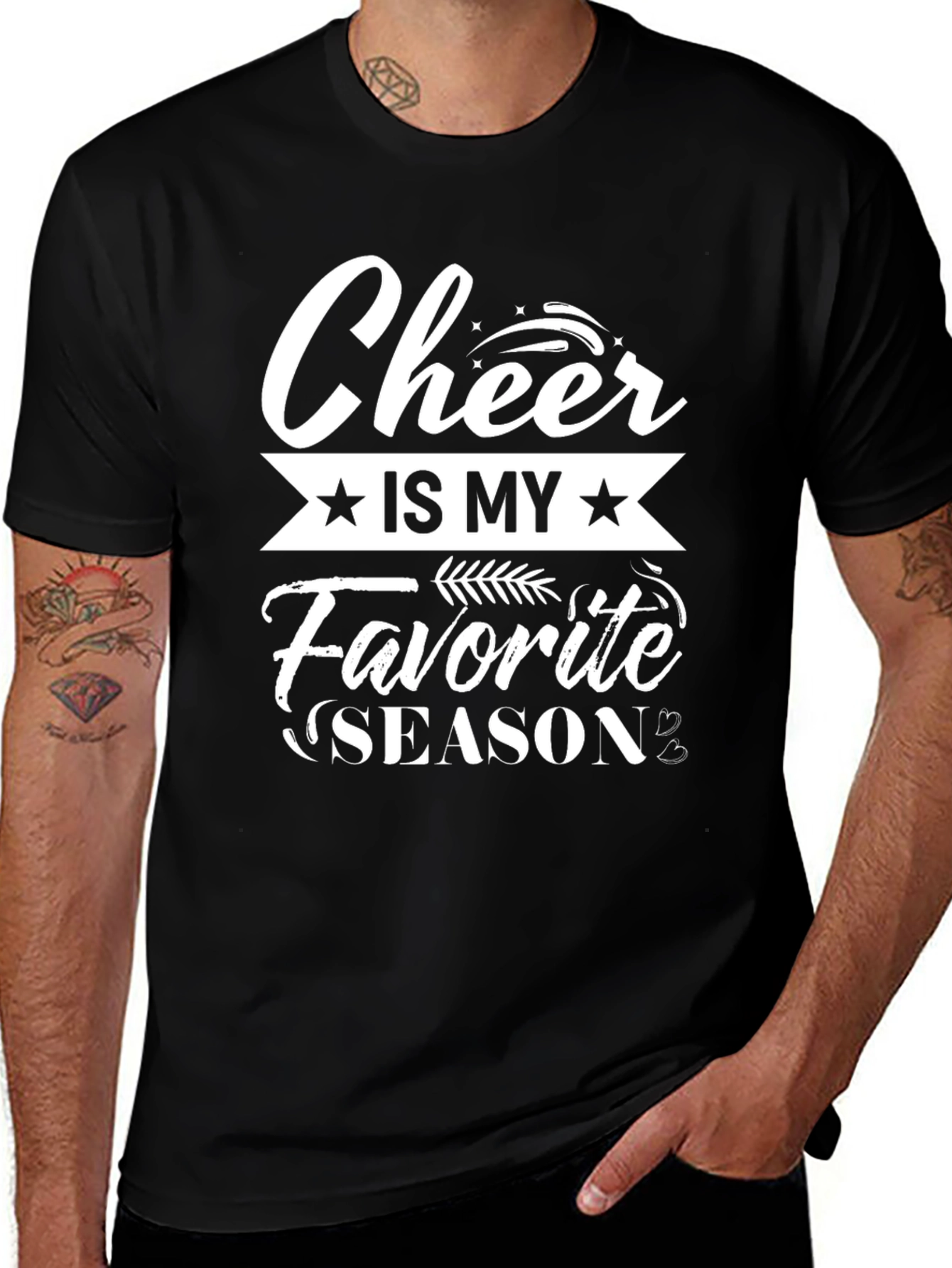 Variant 19 of Cheer Is My Favorite Season Black T-Shirt