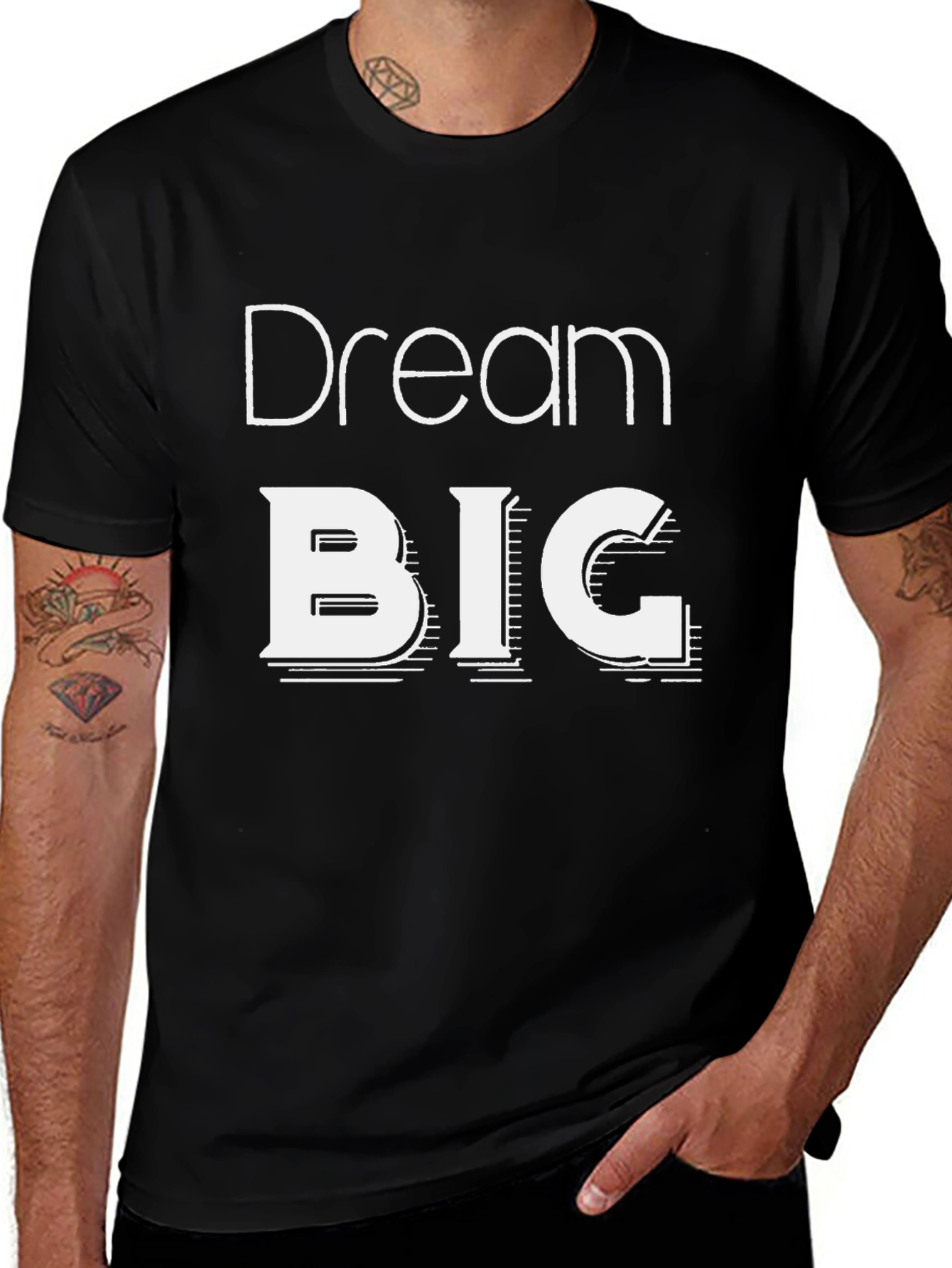Variant 26 of Dream Big Black Graphic Tee