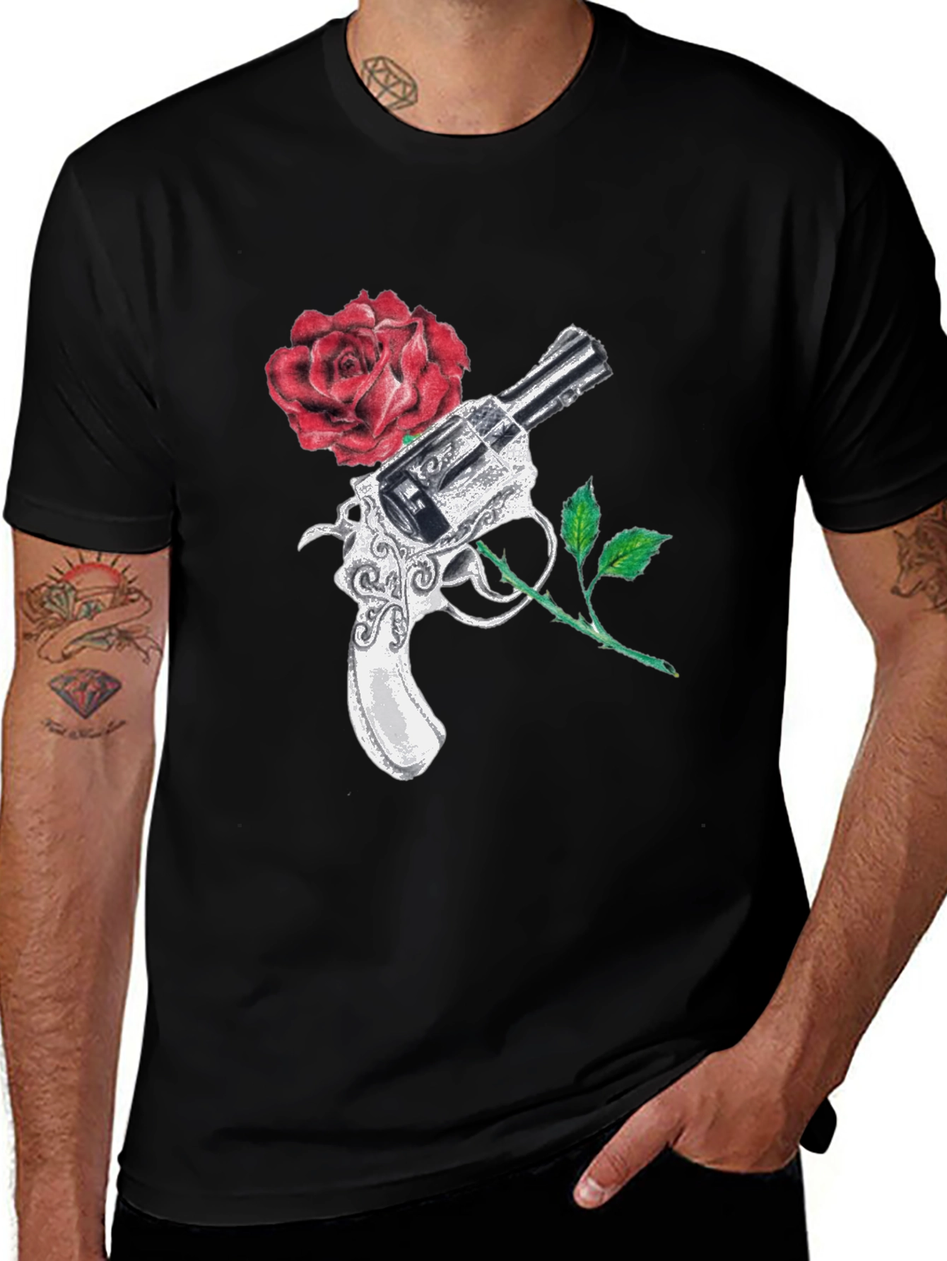 Variant 25 of Rose & Revolver Graphic T-Shirt - Edgy Menswear