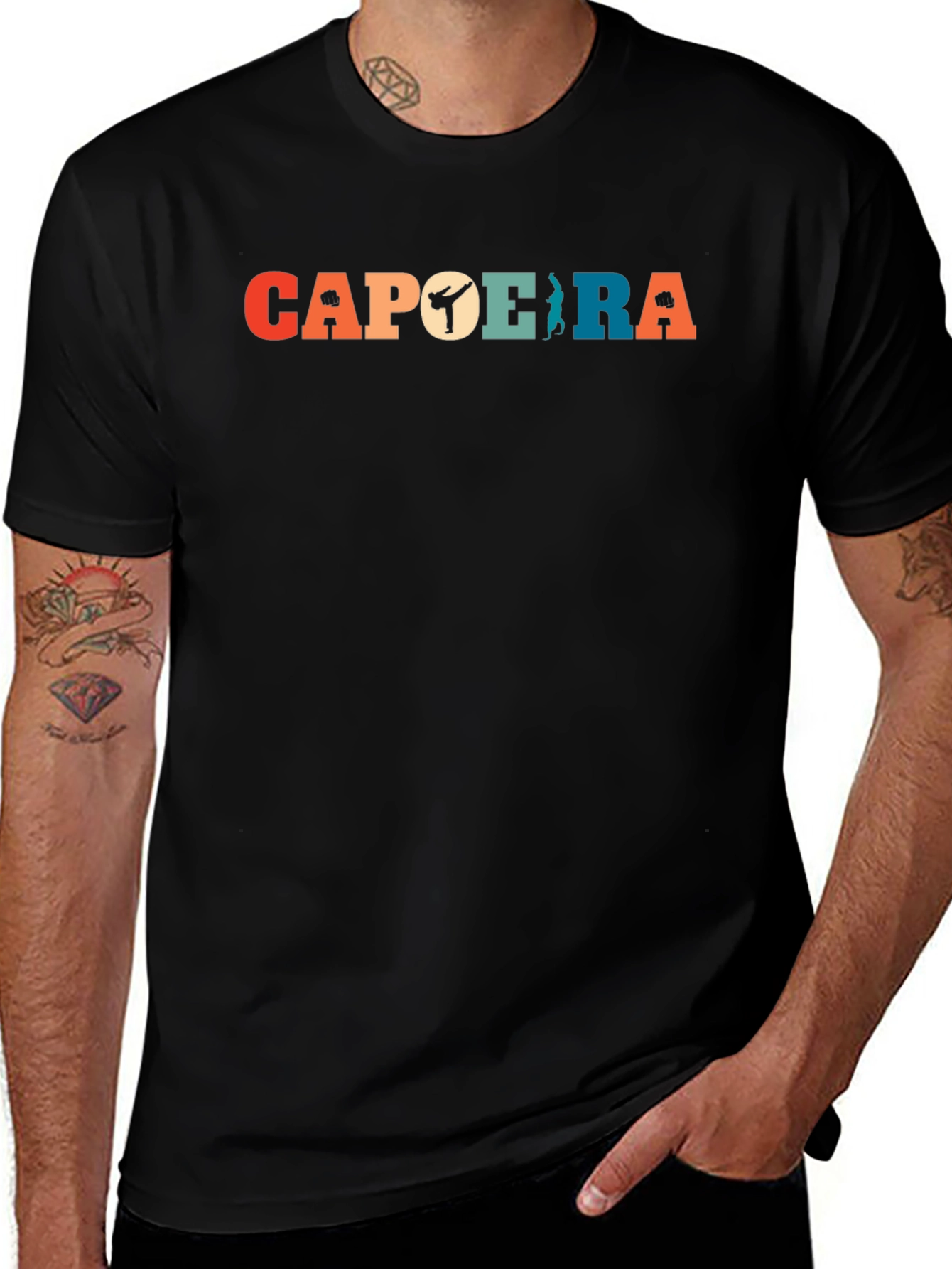 Retro Capoeira Graphic Tee - Vintage Style Martial Arts T-Shirt