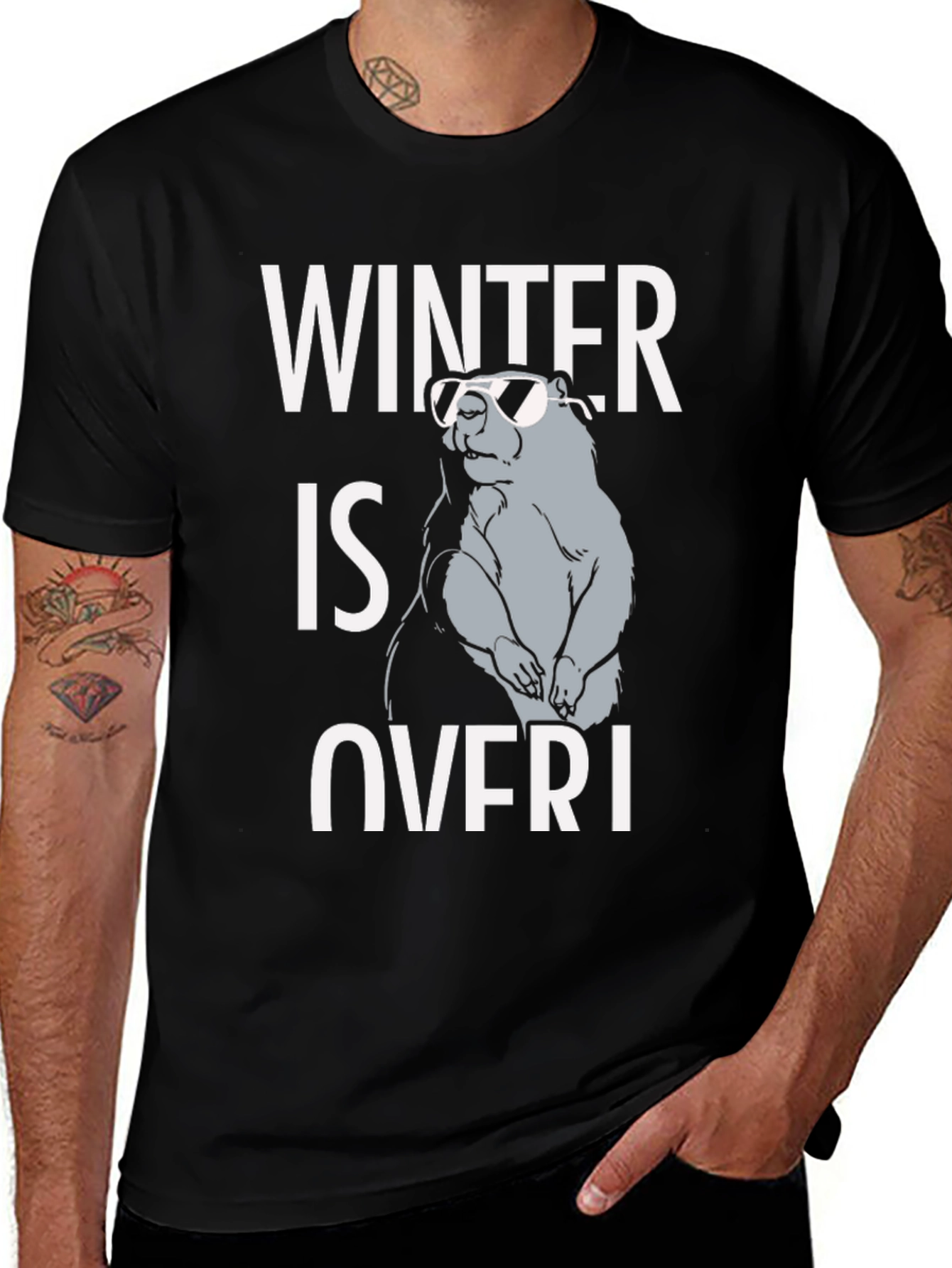 Variant 30 of Cool Groundhog Winter is Over T-Shirt