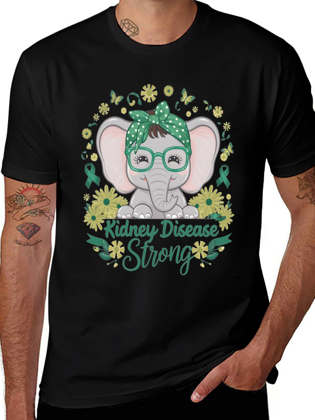 Variant 17 of Kidney Disease Strong Elephant Tee