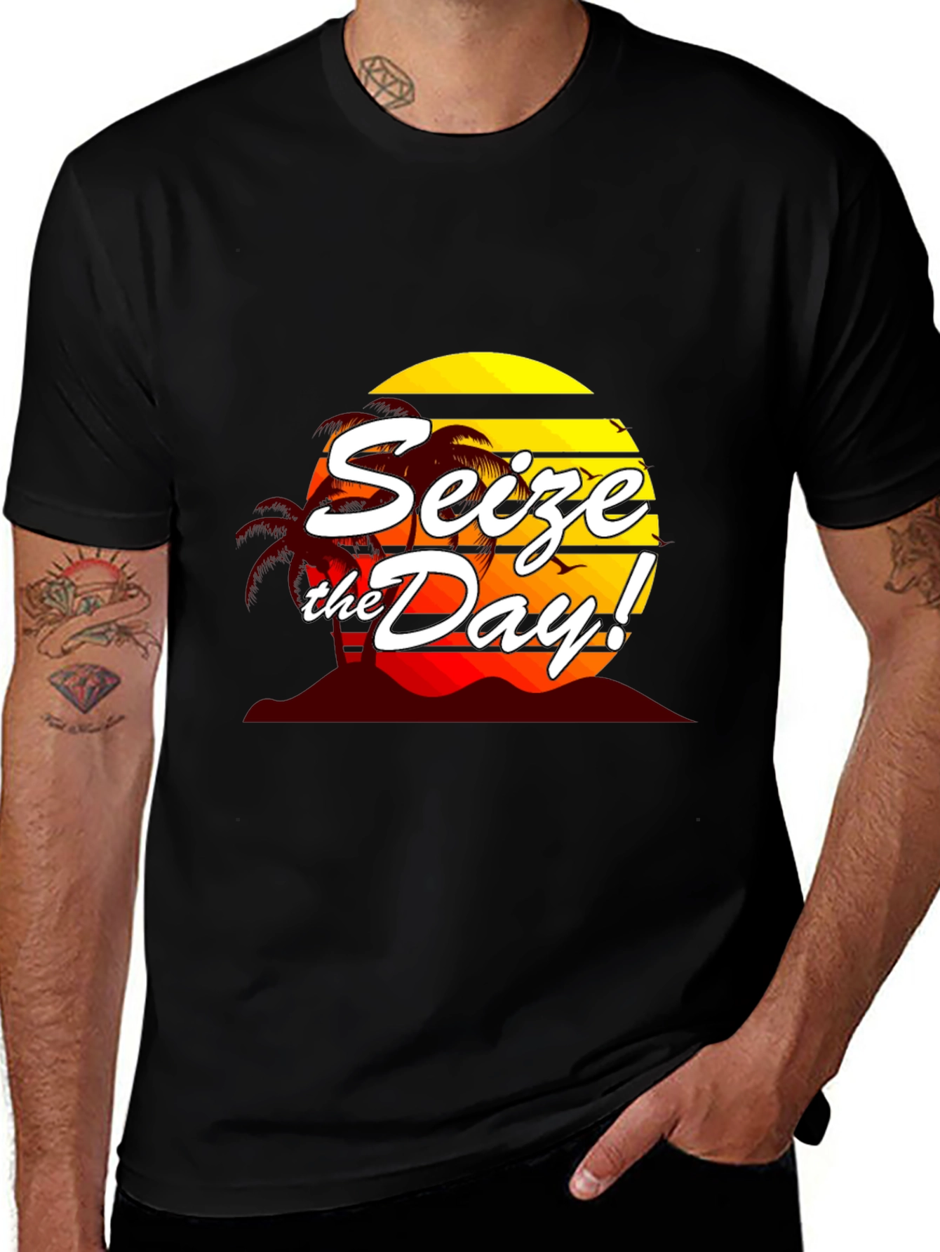Seize the Day Graphic Tee - Black