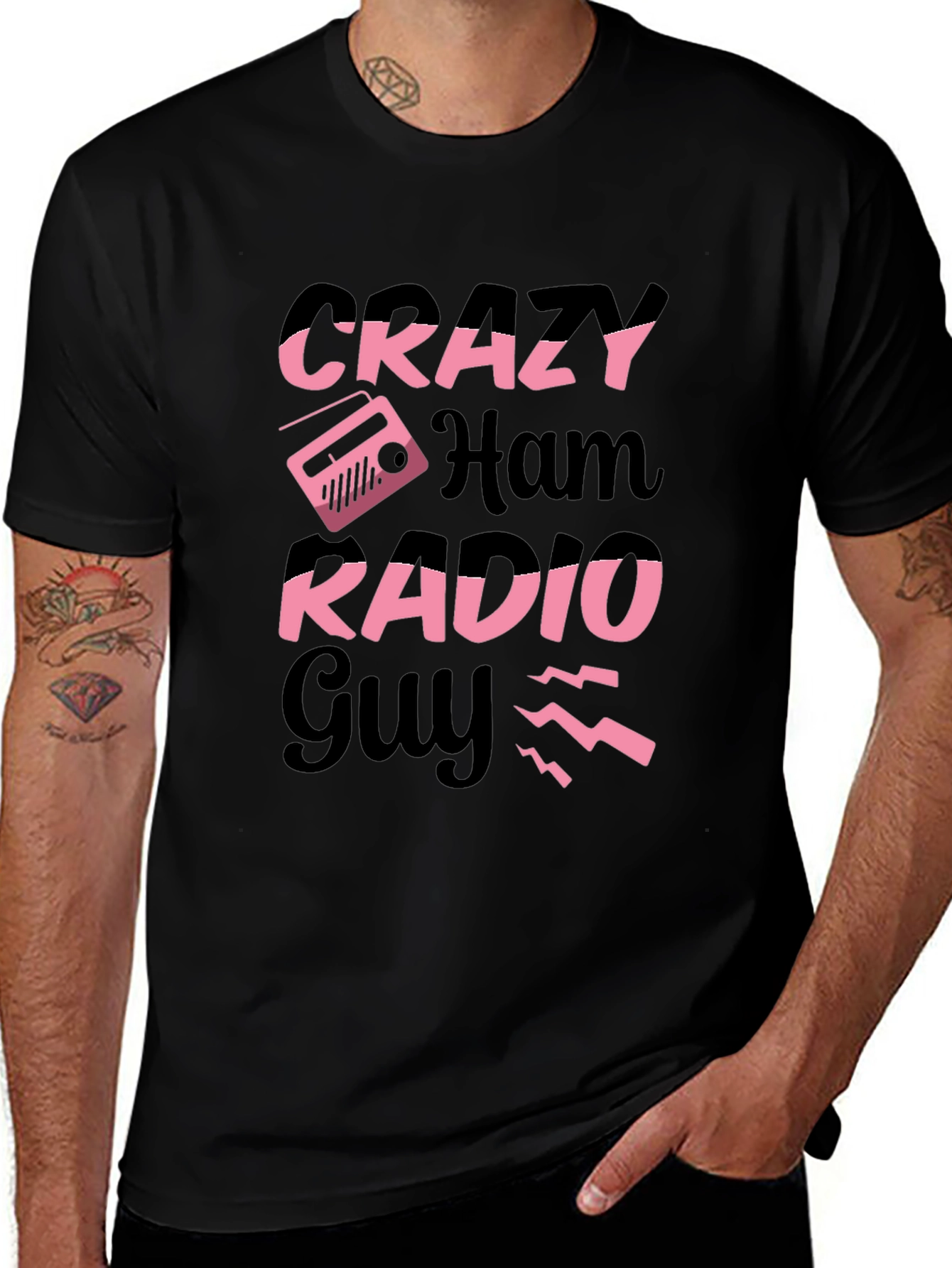 Variant 19 of Crazy Ham Radio Guy T-Shirt