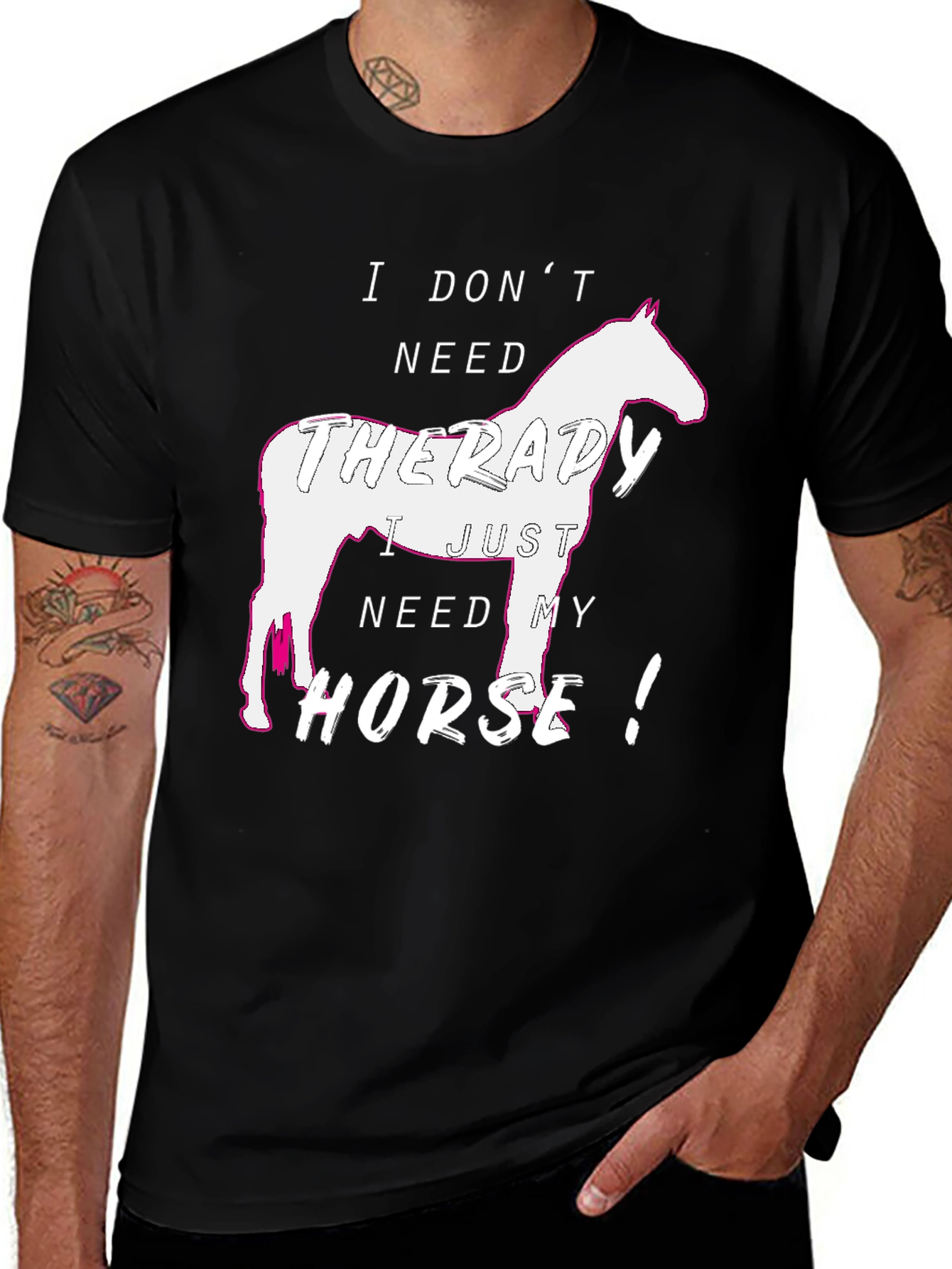 Variant 14 of Horse Therapy T-Shirt - Animal Lover Tee