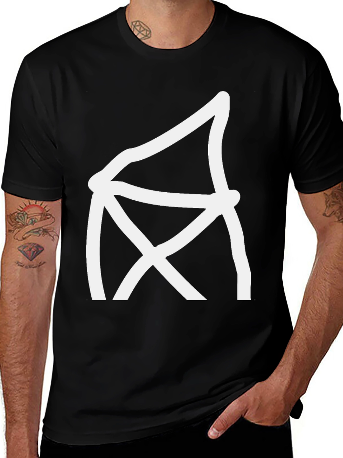 Variant 3 of Abstract Graphic Tee - Modern Black T-Shirt