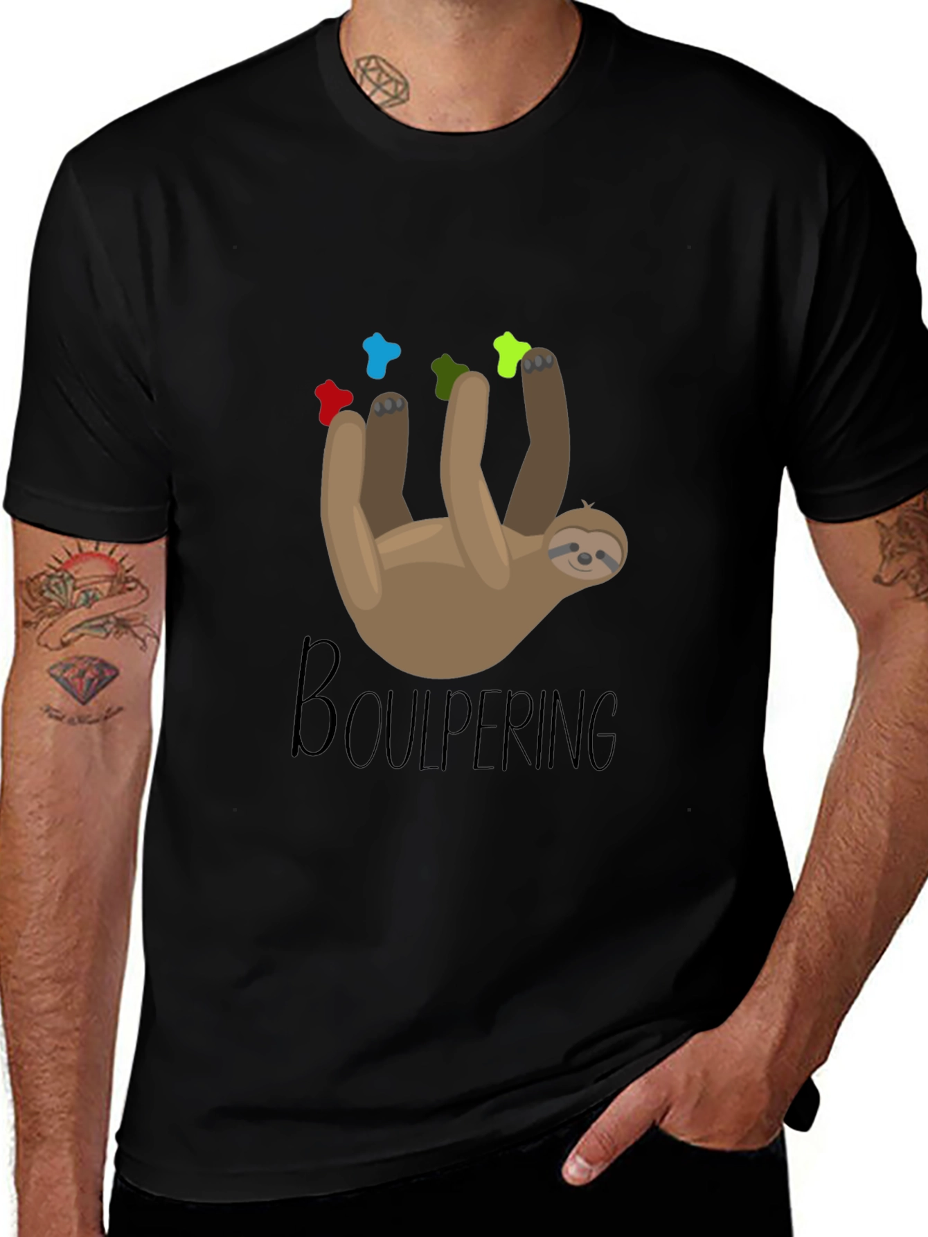 Variant 9 of Bouldering Sloth Graphic Tee