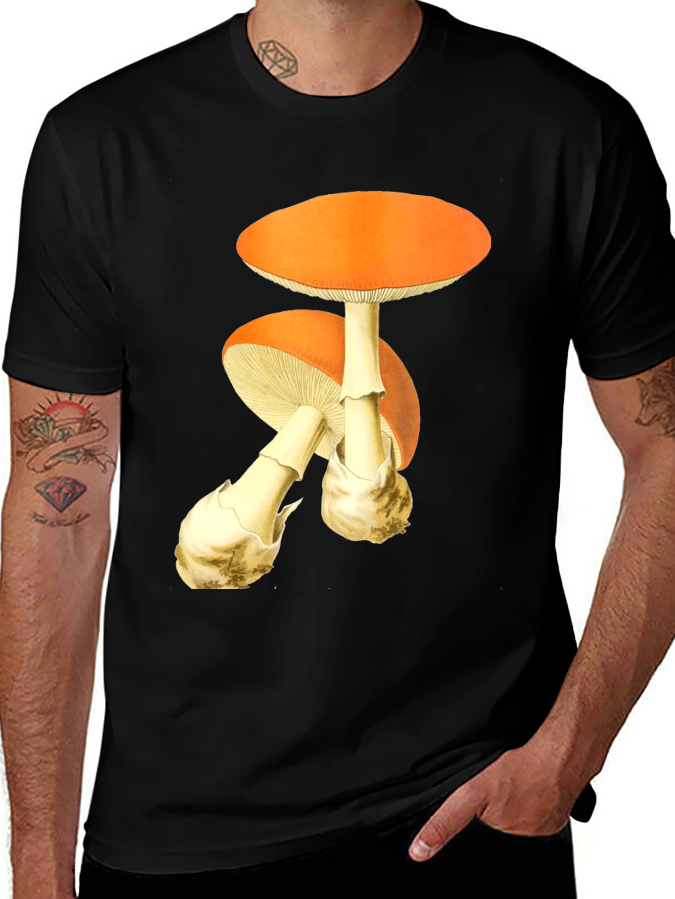 Variant 26 of Mushroom Graphic Tee - Quirky Printed T-Shirt