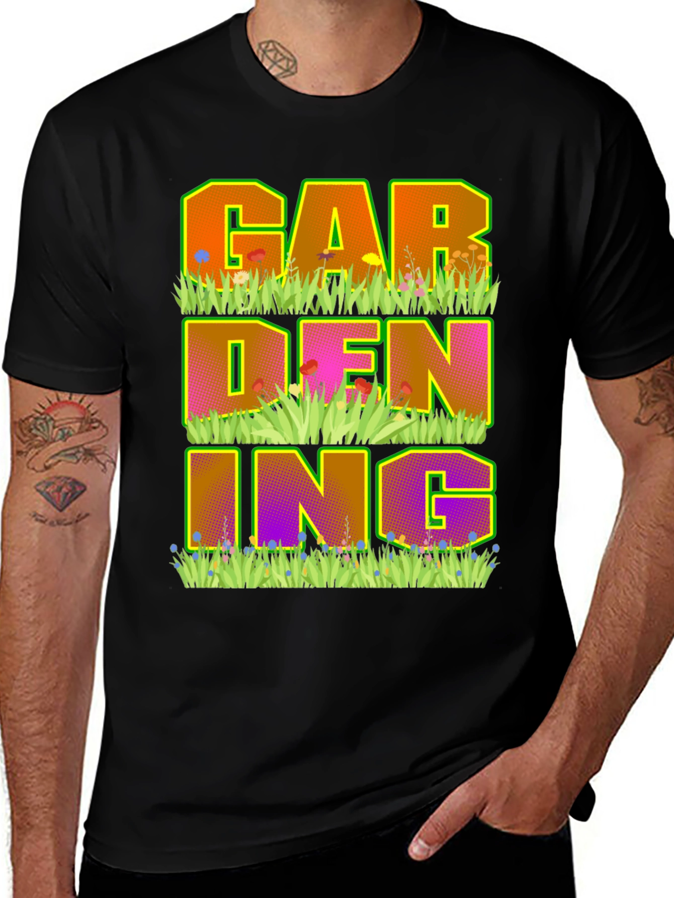 Variant 12 of Gardening Graphic Tee - Black