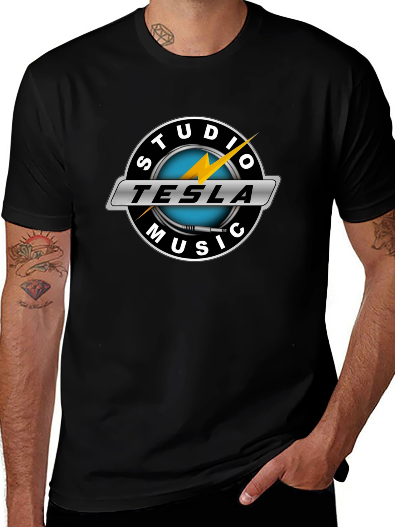 Variant 26 of Tesla Studio Music T-Shirt - Black