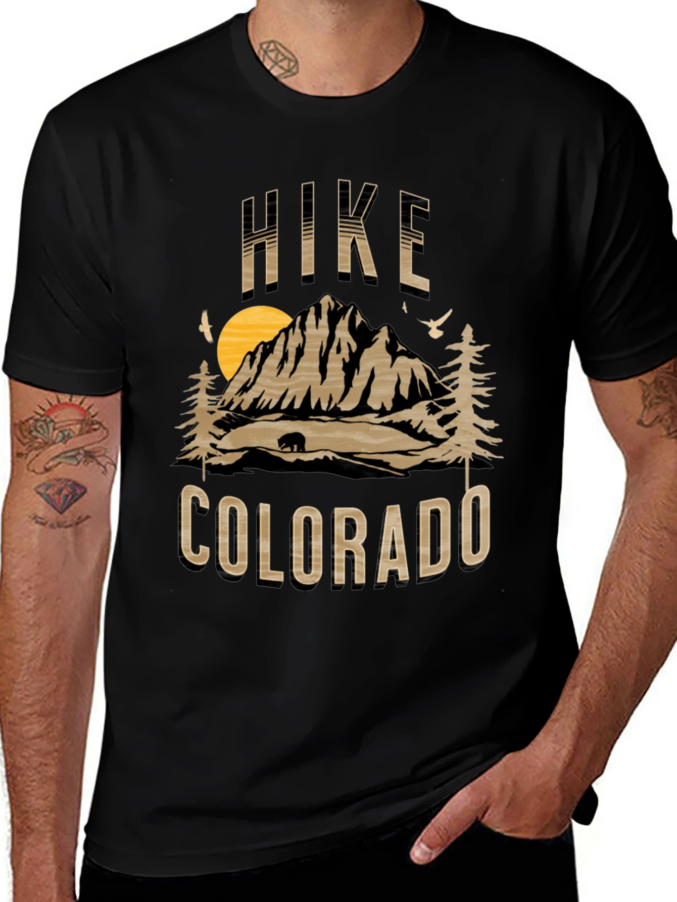 Variant 28 of Hike Colorado Graphic T-Shirt - Mountain Scene