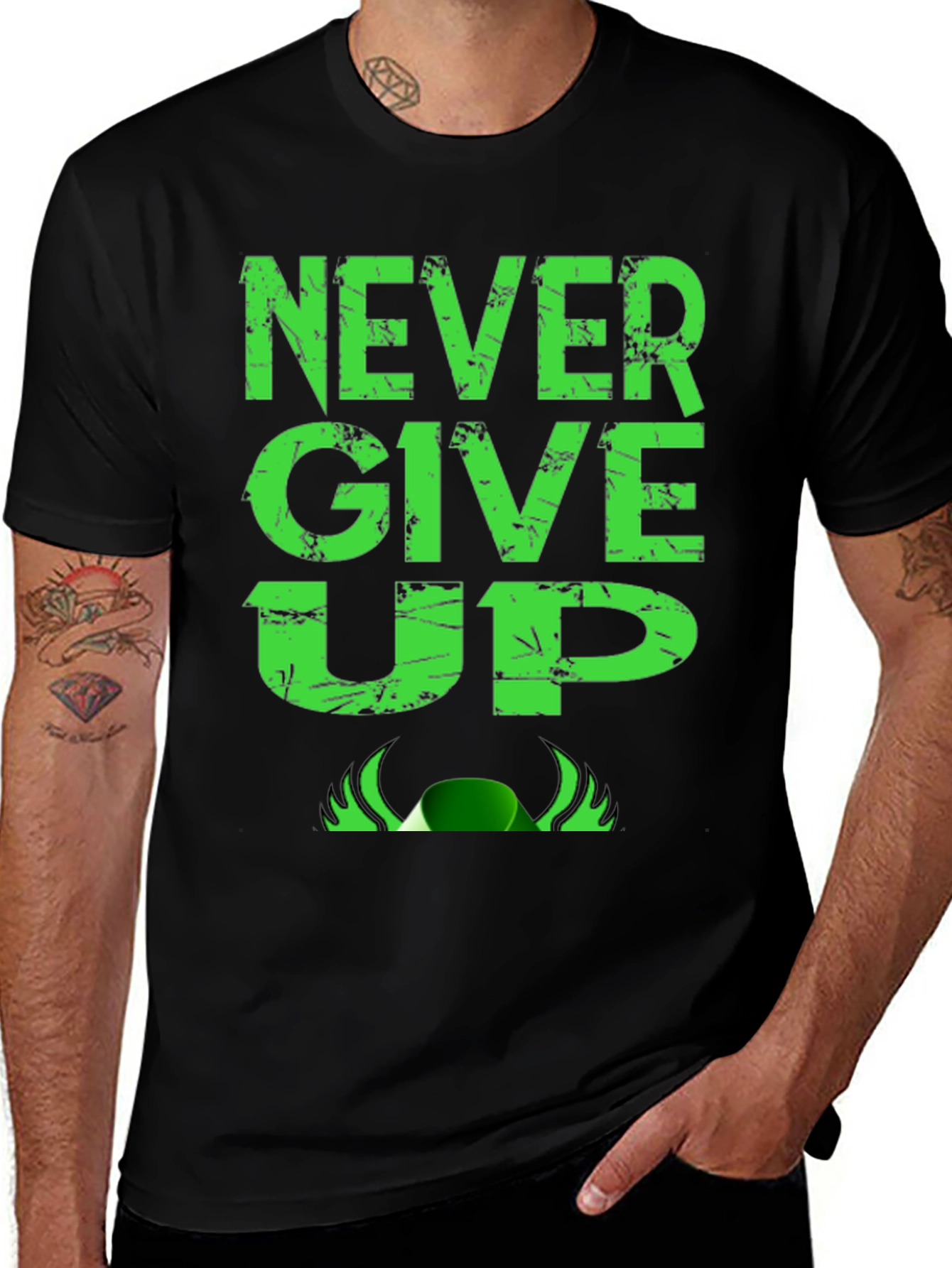 Never Give Up Graphic Tee
