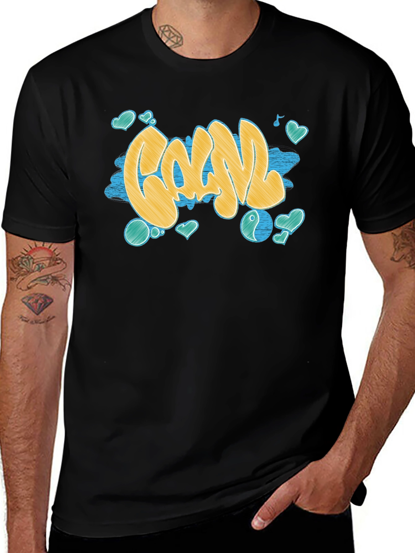 Variant 6 of Cool Graffiti T-Shirt - Black
